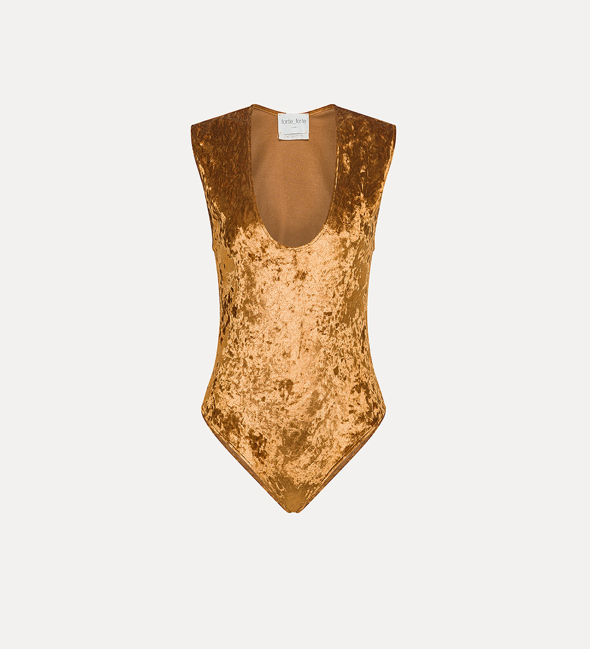 FORTE_FORTE Ribbed metallic wool-blend bodysuit sz 1 US on sale 4