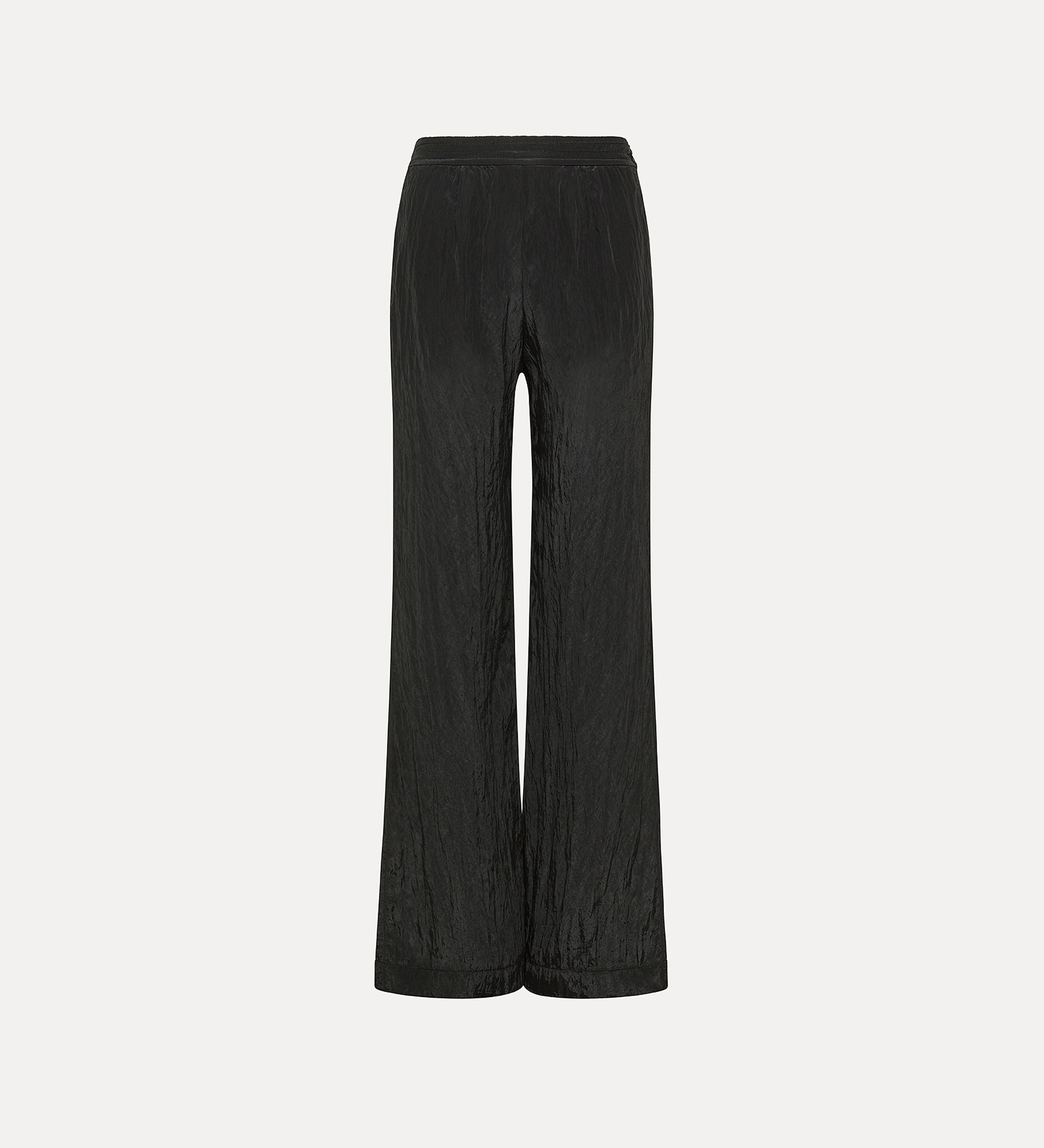 flared trousers in satin noir | forte_forte