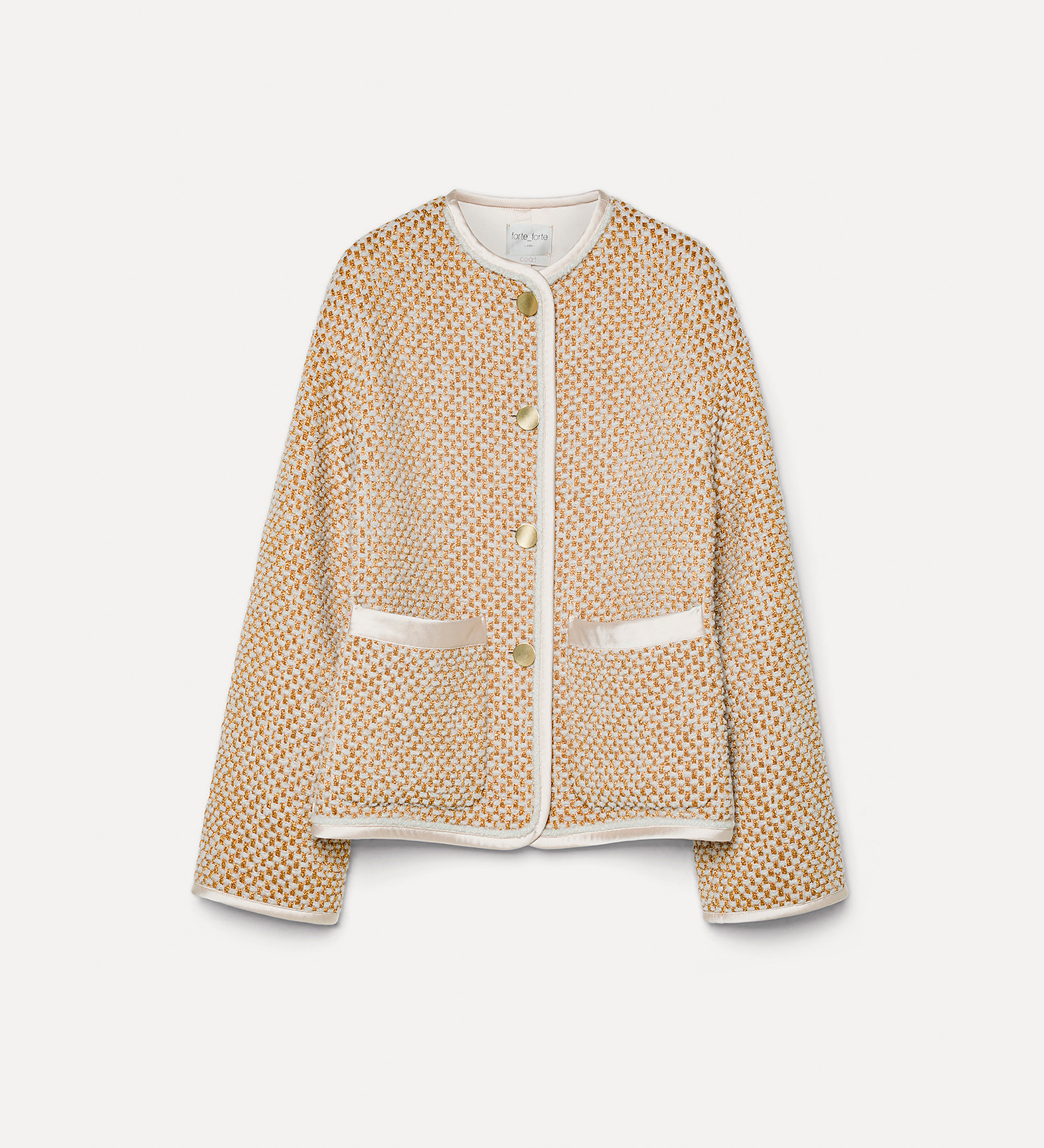 blouson in natté tweed oro | forte_forte