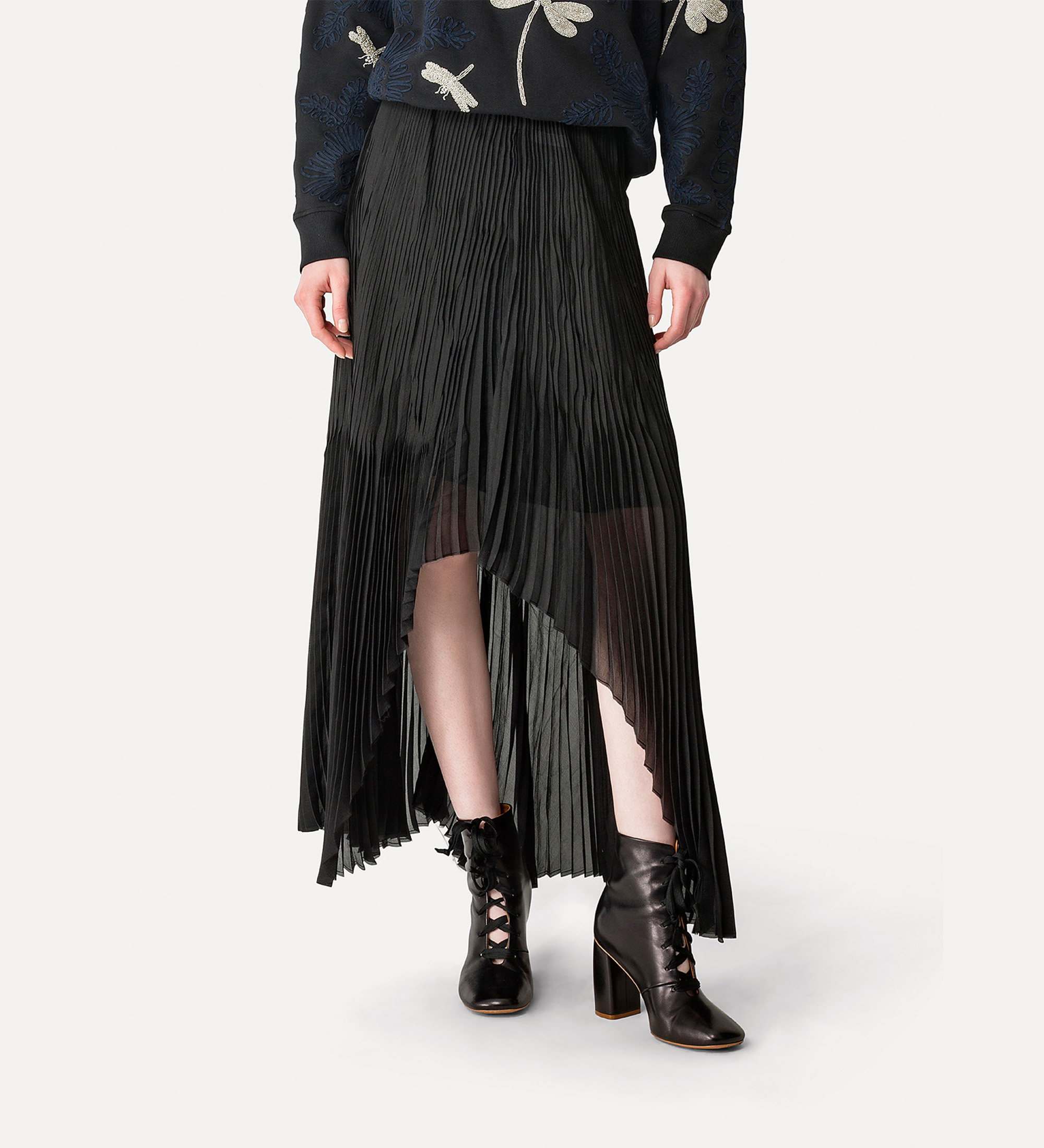 ワンピース FORTE FORTE Women Mid Skirts 13252MYDRESS 54914 F46M 5018 BL skirts for women: long, midi and mini | forte_forte