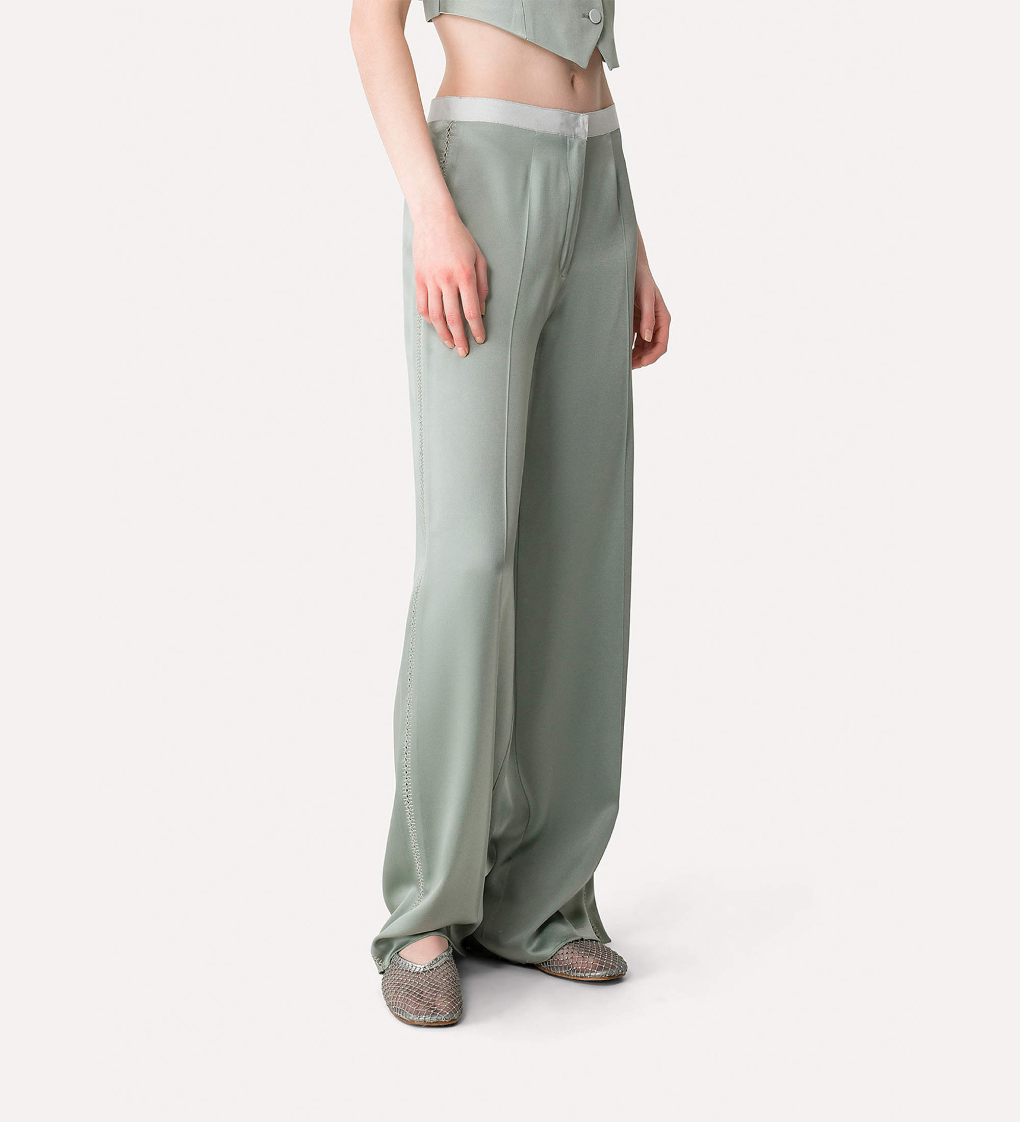 パンツ forte forte 13562_MY PANTS Trousers Forte Forte Twill wide-leg Trousers | Pink | FARFETCH