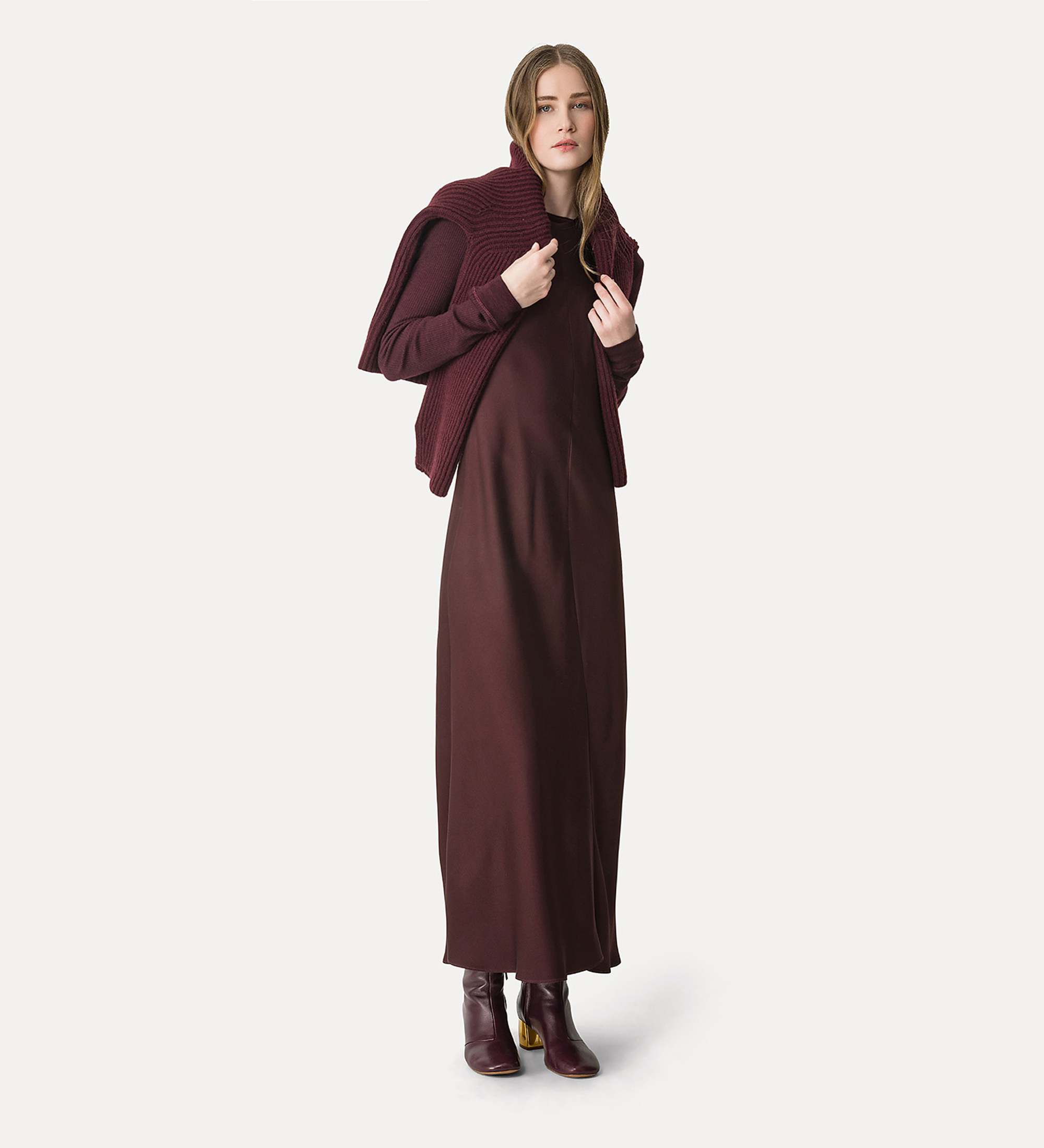 forte forte dress イタリア製　サーモンピンク ロングワンピース 70'S 花柄 フレアスリーブ マキシ丈ワンピース サーモンピンク