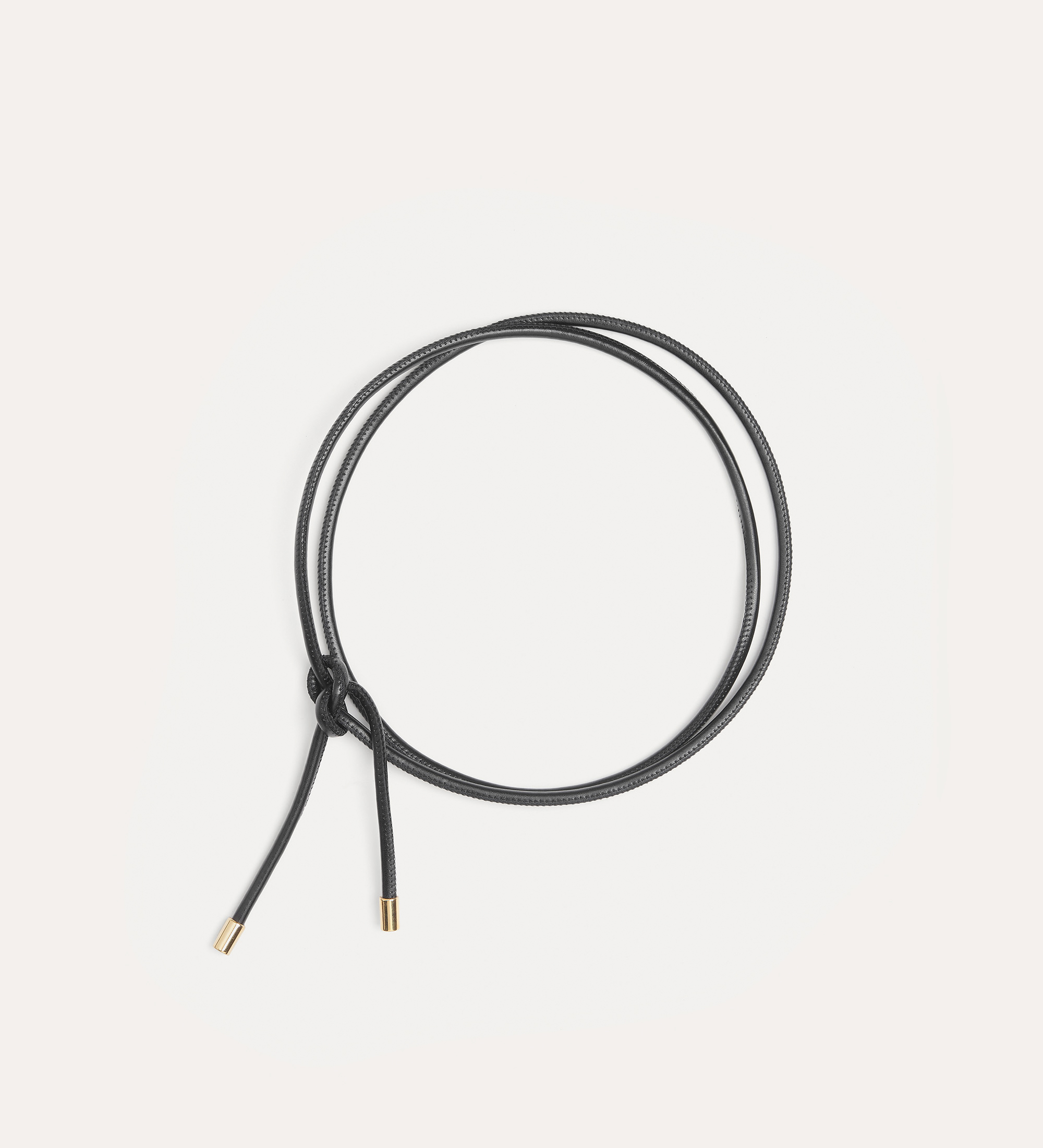 tubular belt with metal tips noir | forte_forte