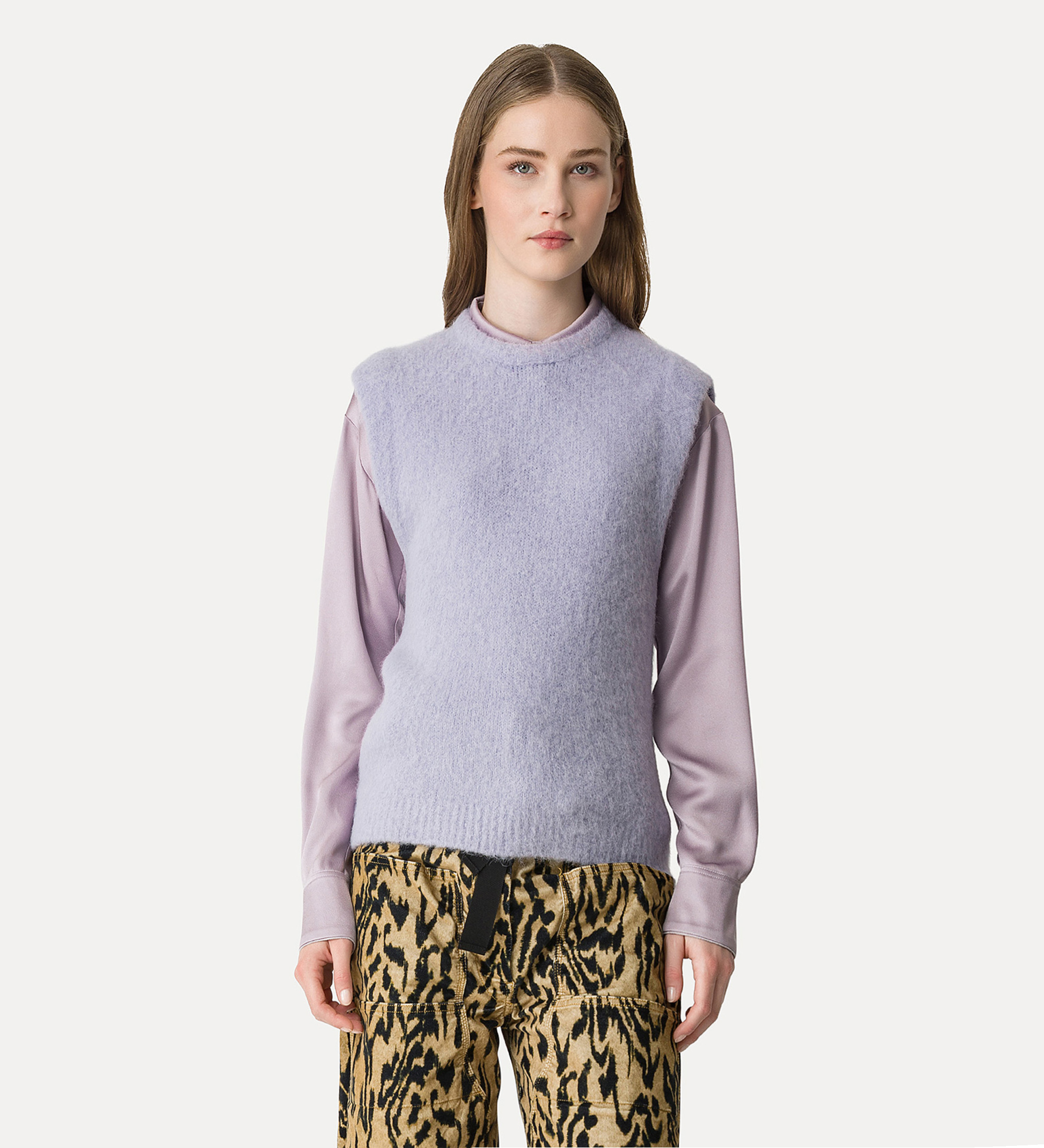 OUAT オーユーエーティー1M SUPER MOHAIR VEST MOHAIR KNIT VEST - MUSTARD | COS