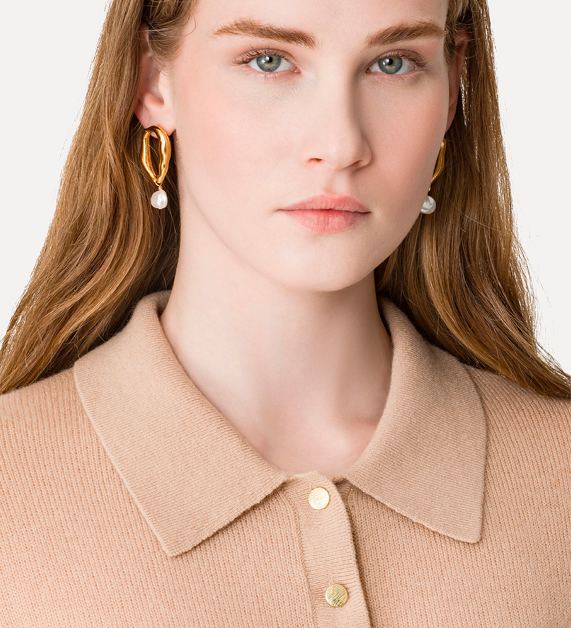 earrings for women: gold, hoop, designer, long | forte_forte