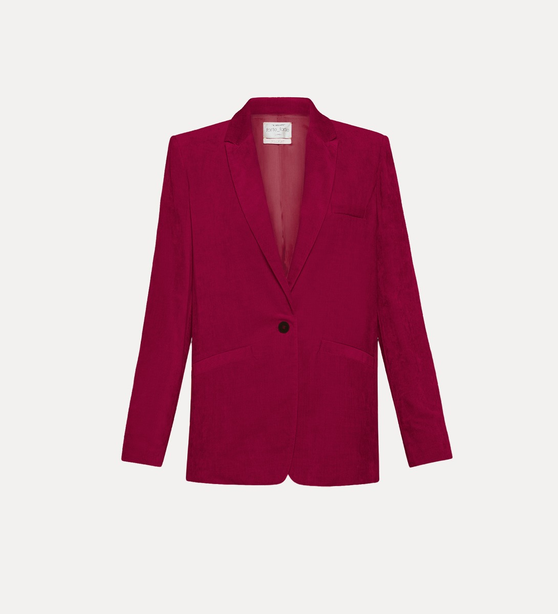 jacket in fine matte needlecord velvet | forte_forte