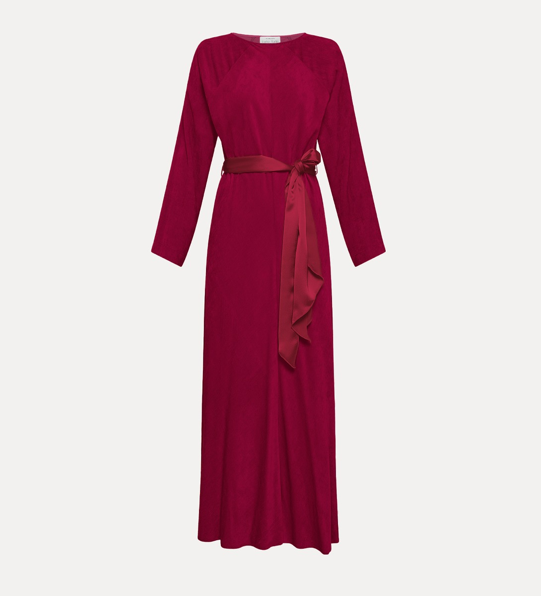 dress with a sash in fine matte needlecord velvet | forte_forte