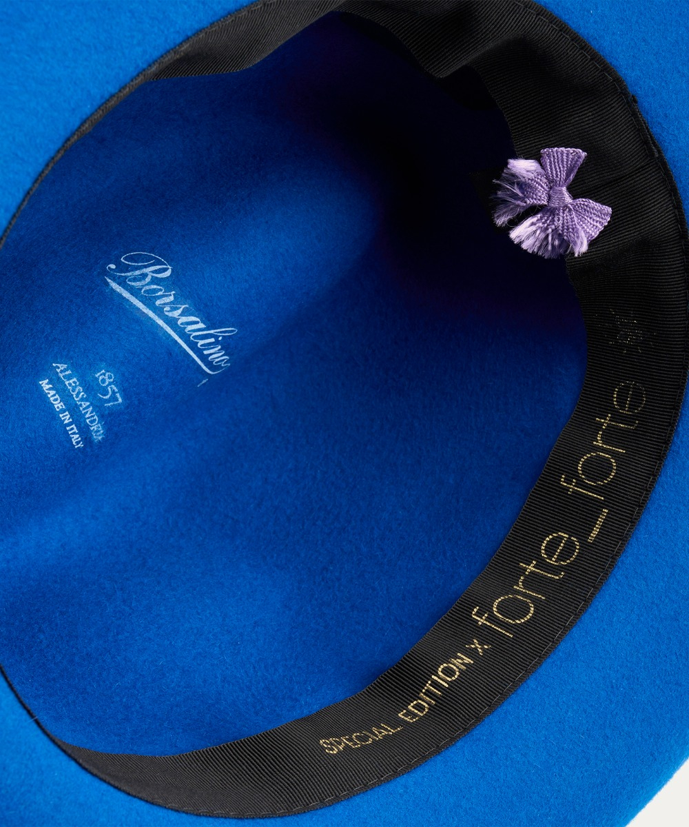 fedora hat in collaboration with Borsalino | forte_forte