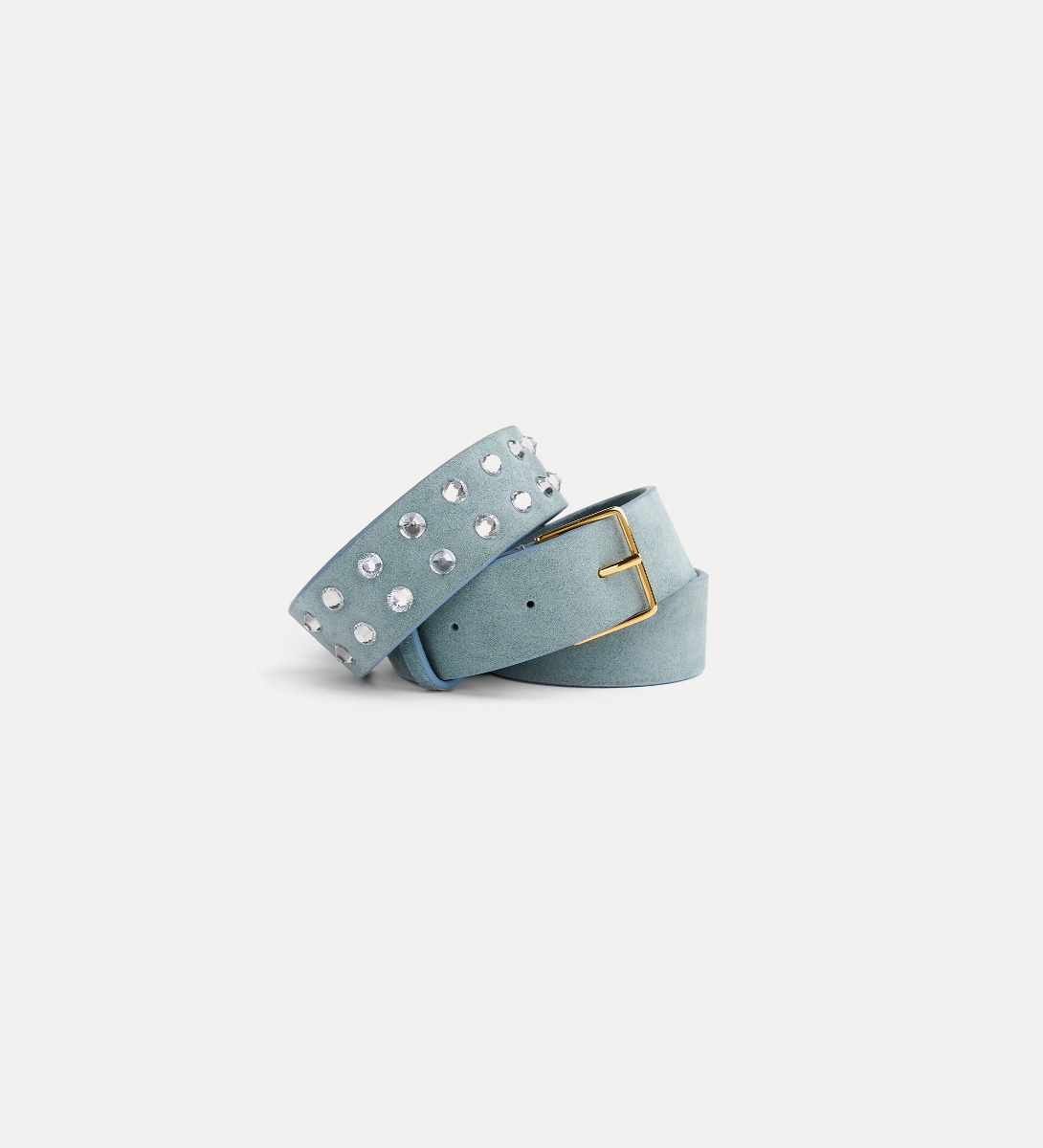 suede belt with crystal embellishment - forte_forte