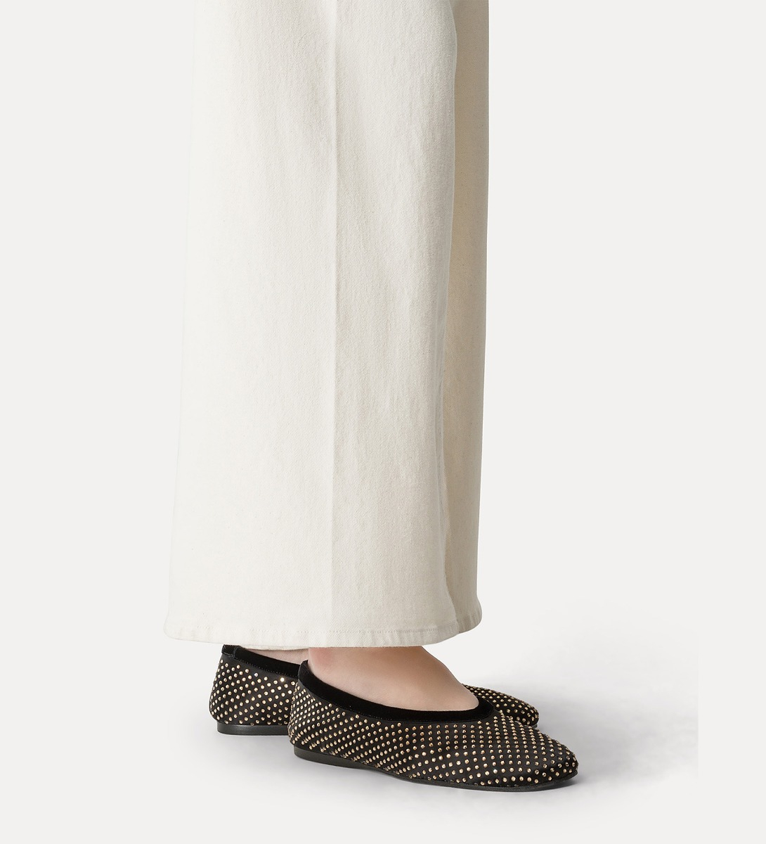 ballet flat in crystal–embellished satin - forte_forte | Sito ufficiale