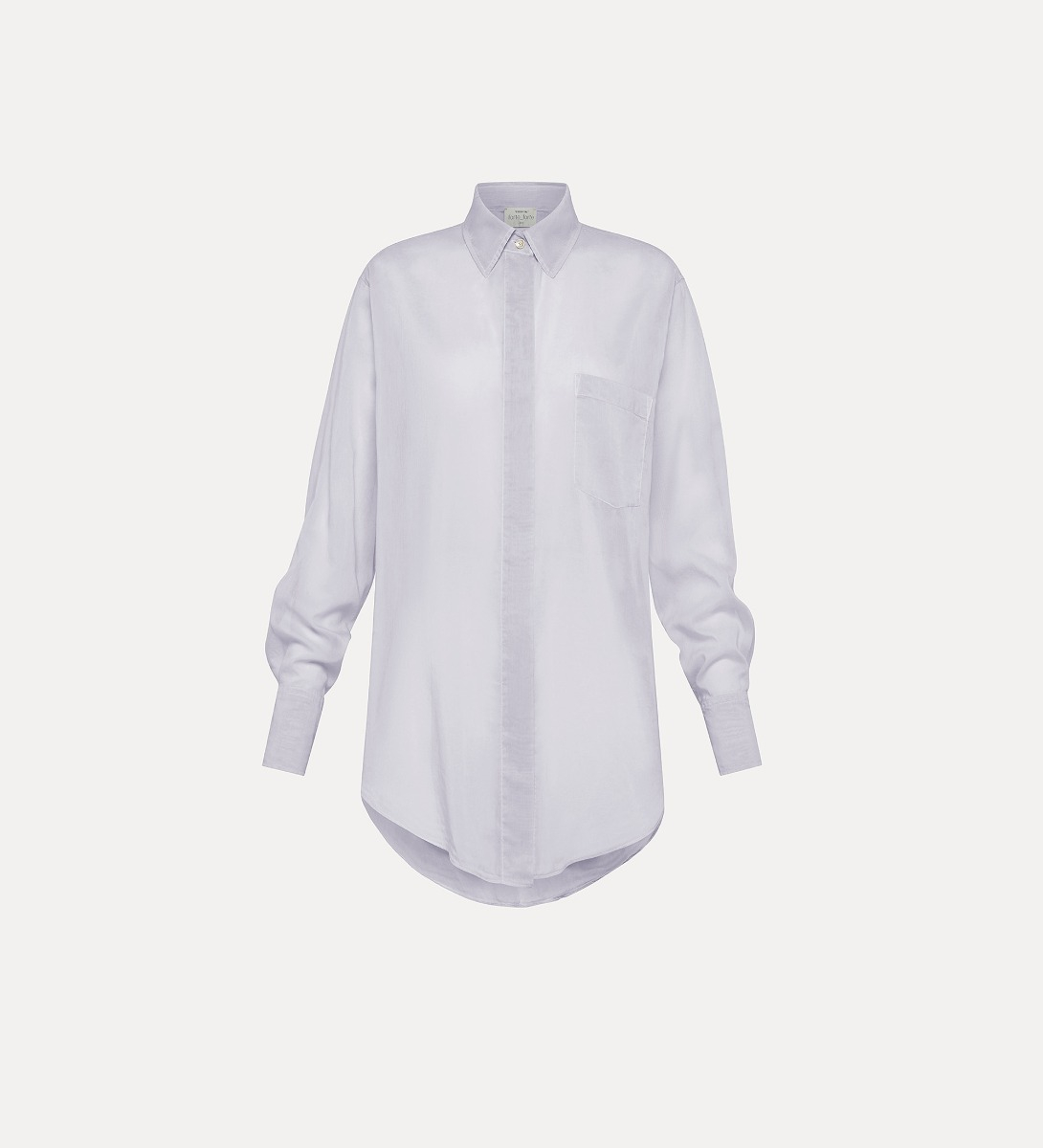 oversized pared–back shirt in voile | forte_forte