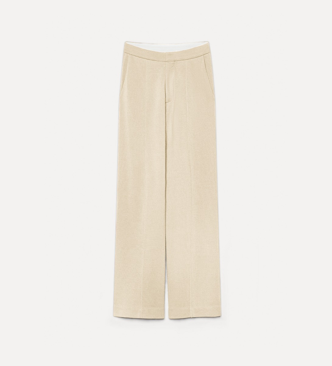 pantalone a vita alta in lana | forte_forte