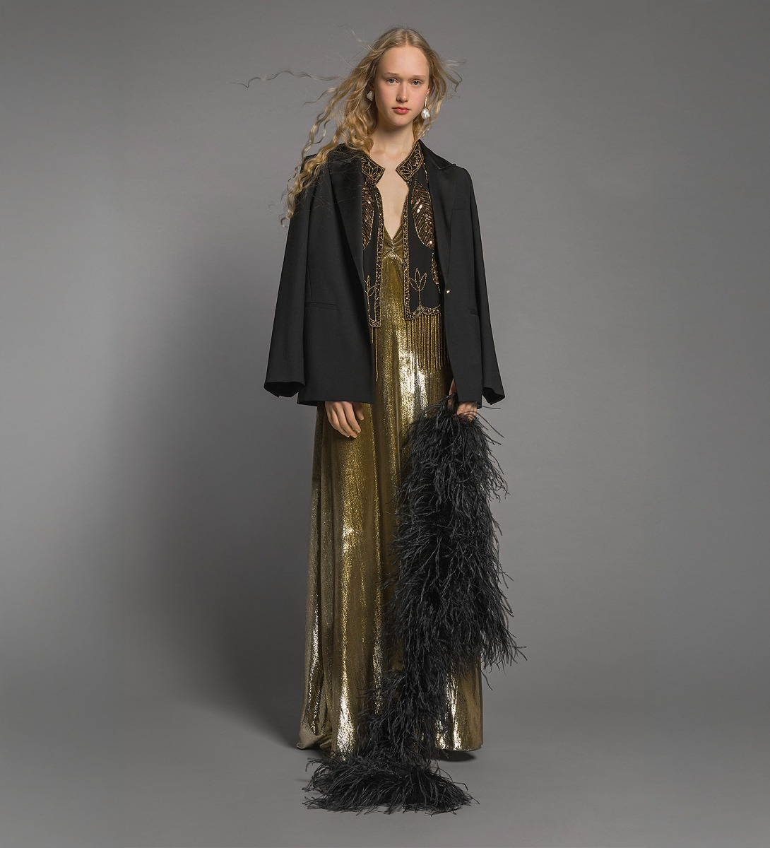 robe à fines bretelles en velours lurex “riflessi” - forte_forte