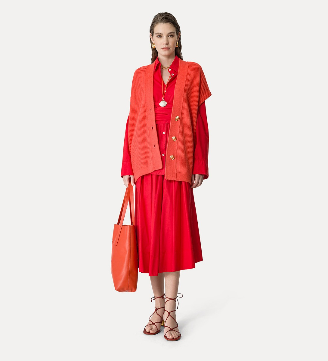 skirt with an elasticated waistband | forte_forte