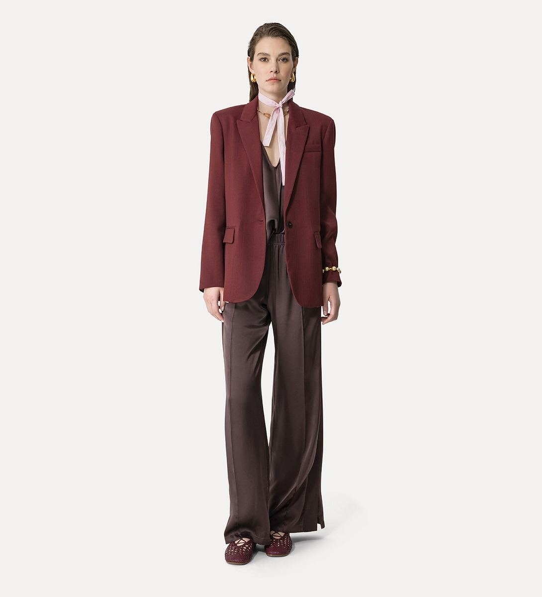 elegant top in silk satin | forte_forte