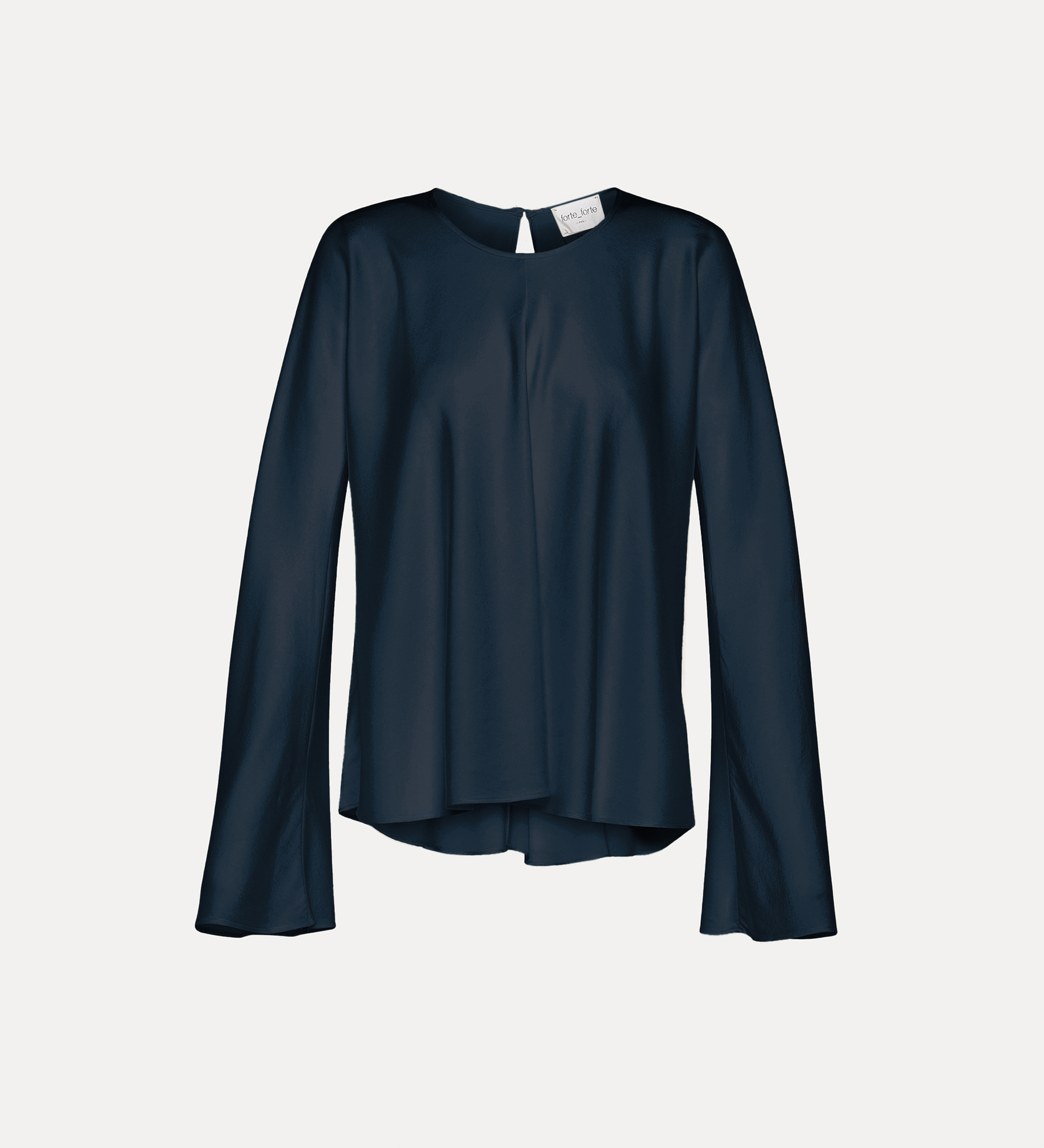 blouse in stretchy weighty silk satin | forte_forte