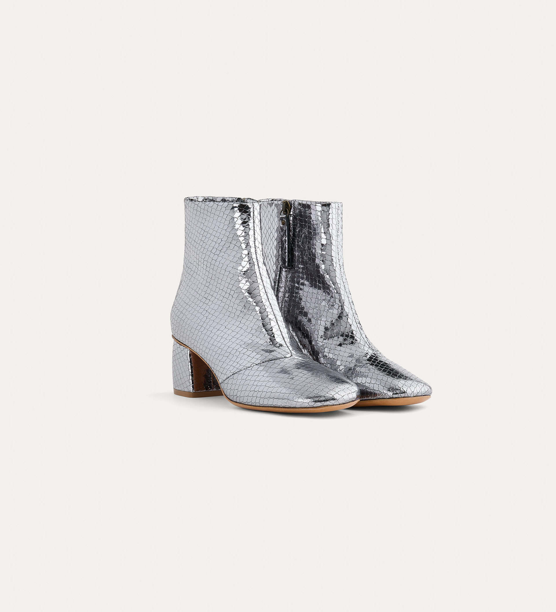 chic ankle boot in python–printed leather | forte_forte