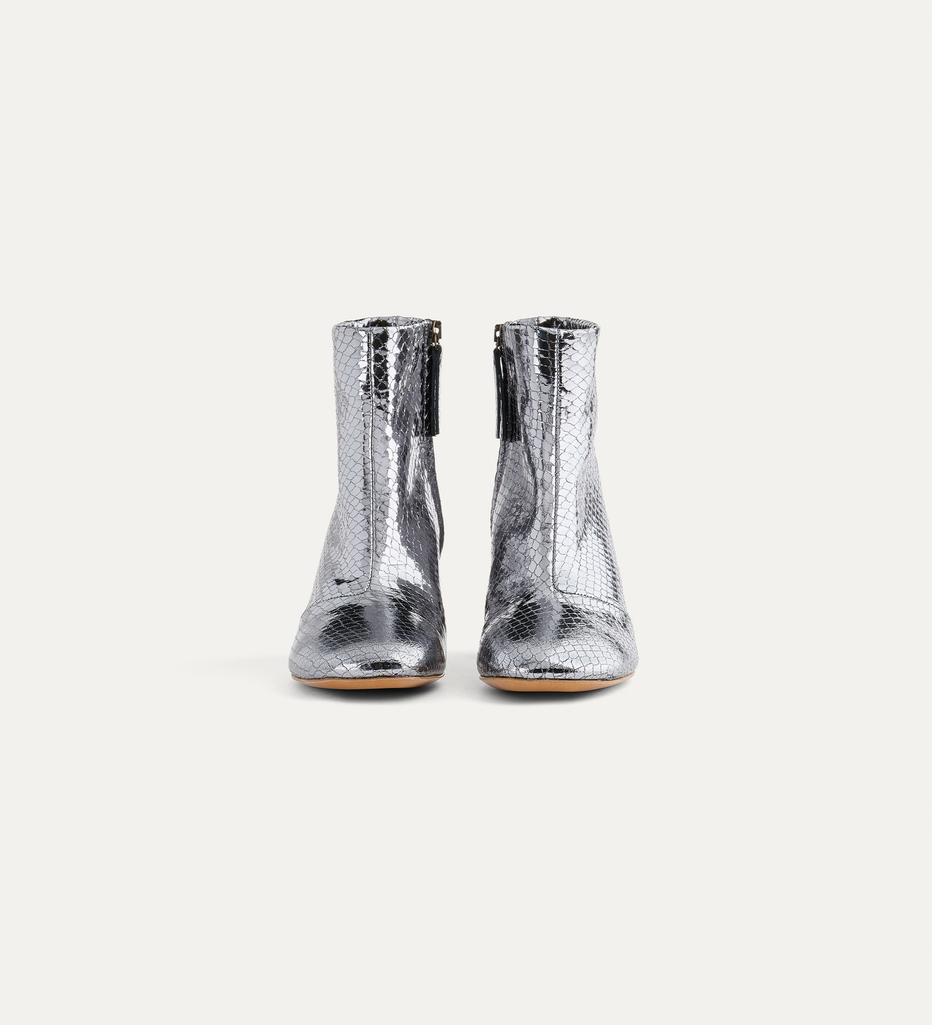 chic ankle boot in python–printed leather | forte_forte
