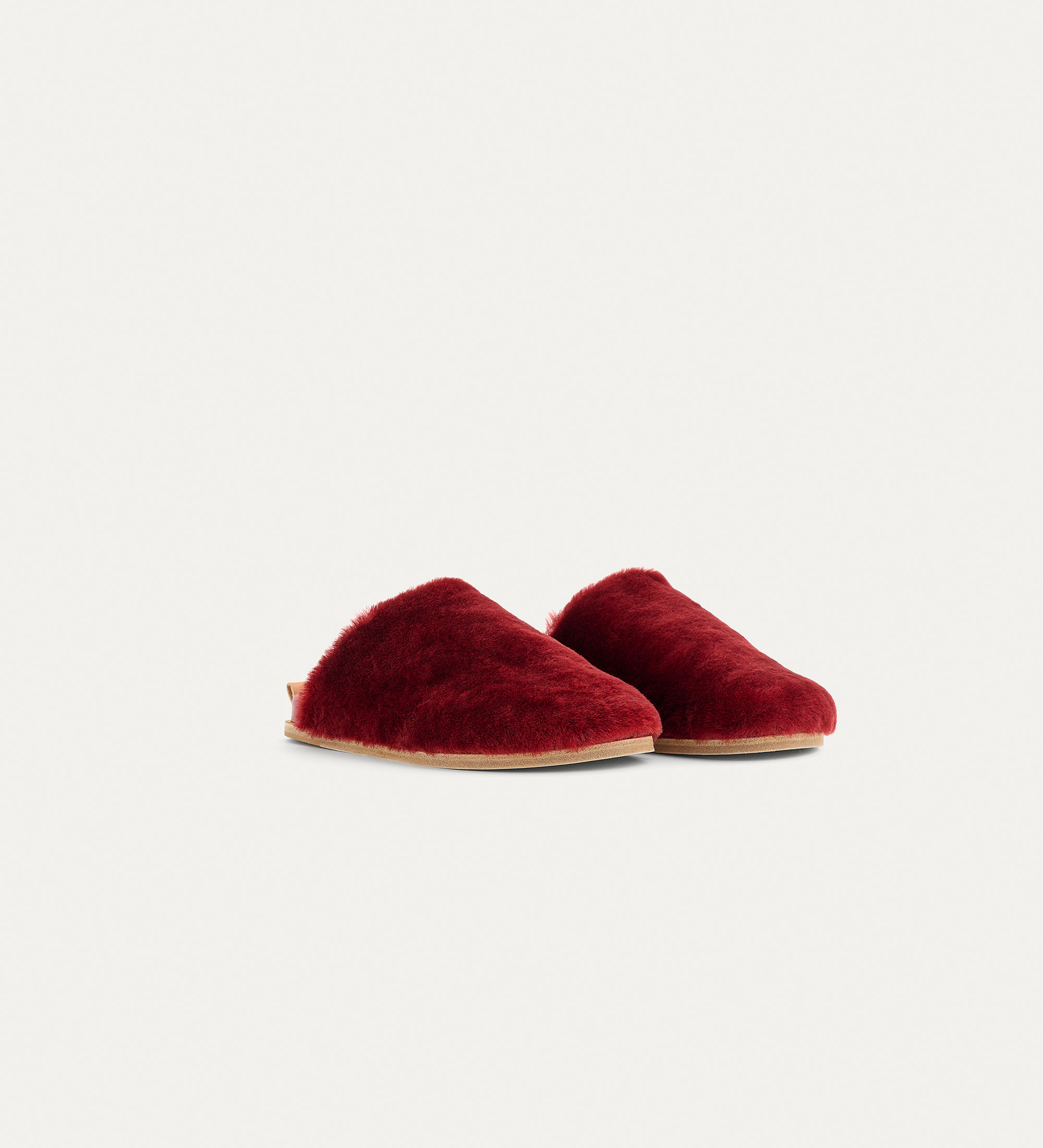 flat fussbett in calfskin and shearling | forte_forte