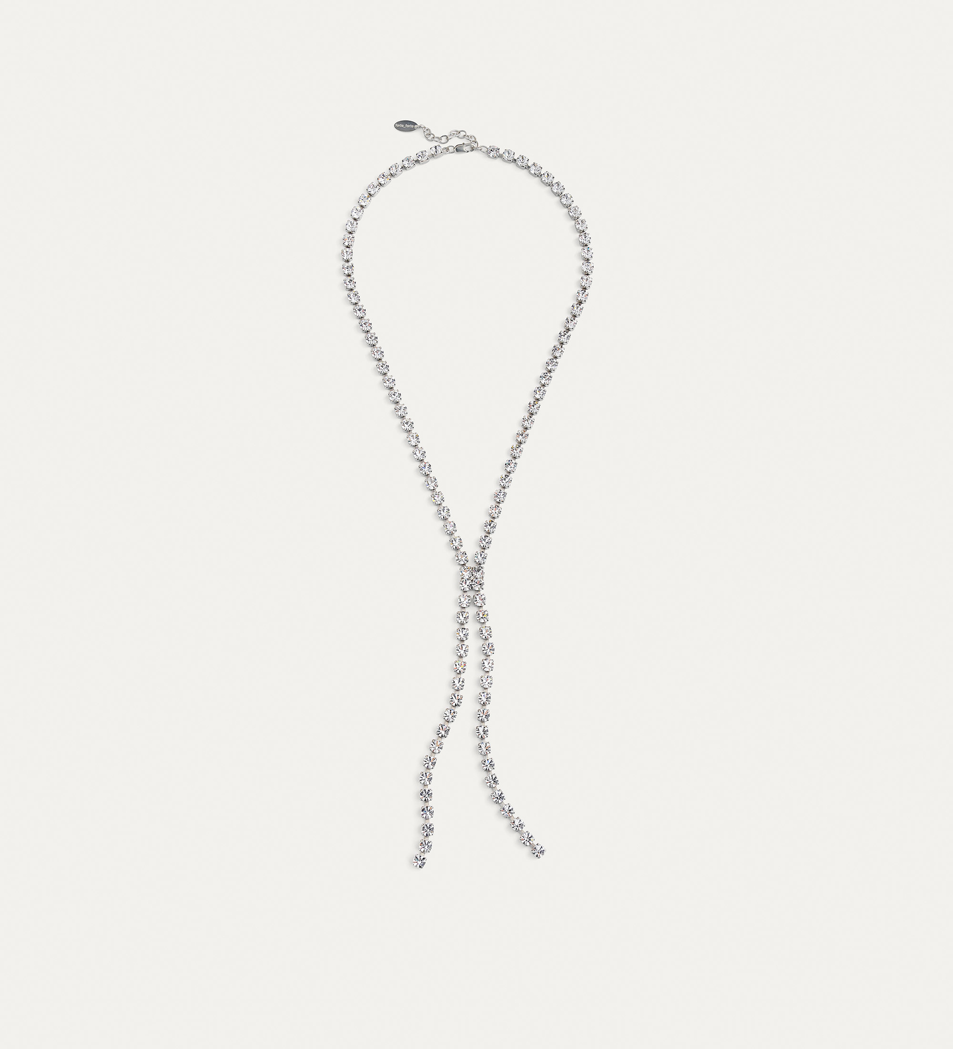 short necklace with dangling crystal strands | forte_forte