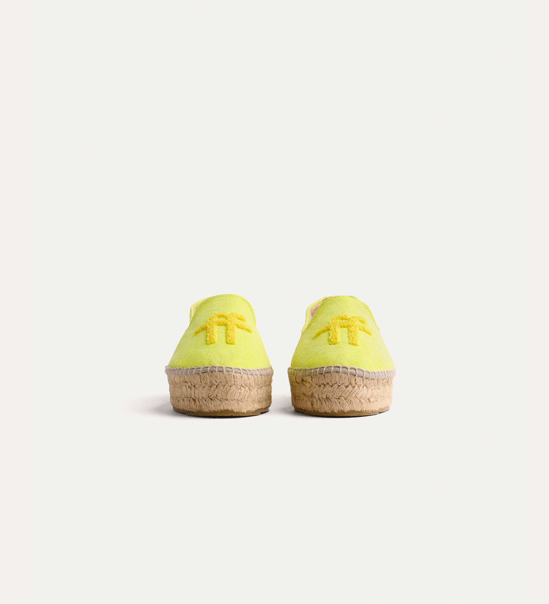 espadrille–style loafer in canvas with logo in punch–needle stitch | forte_forte