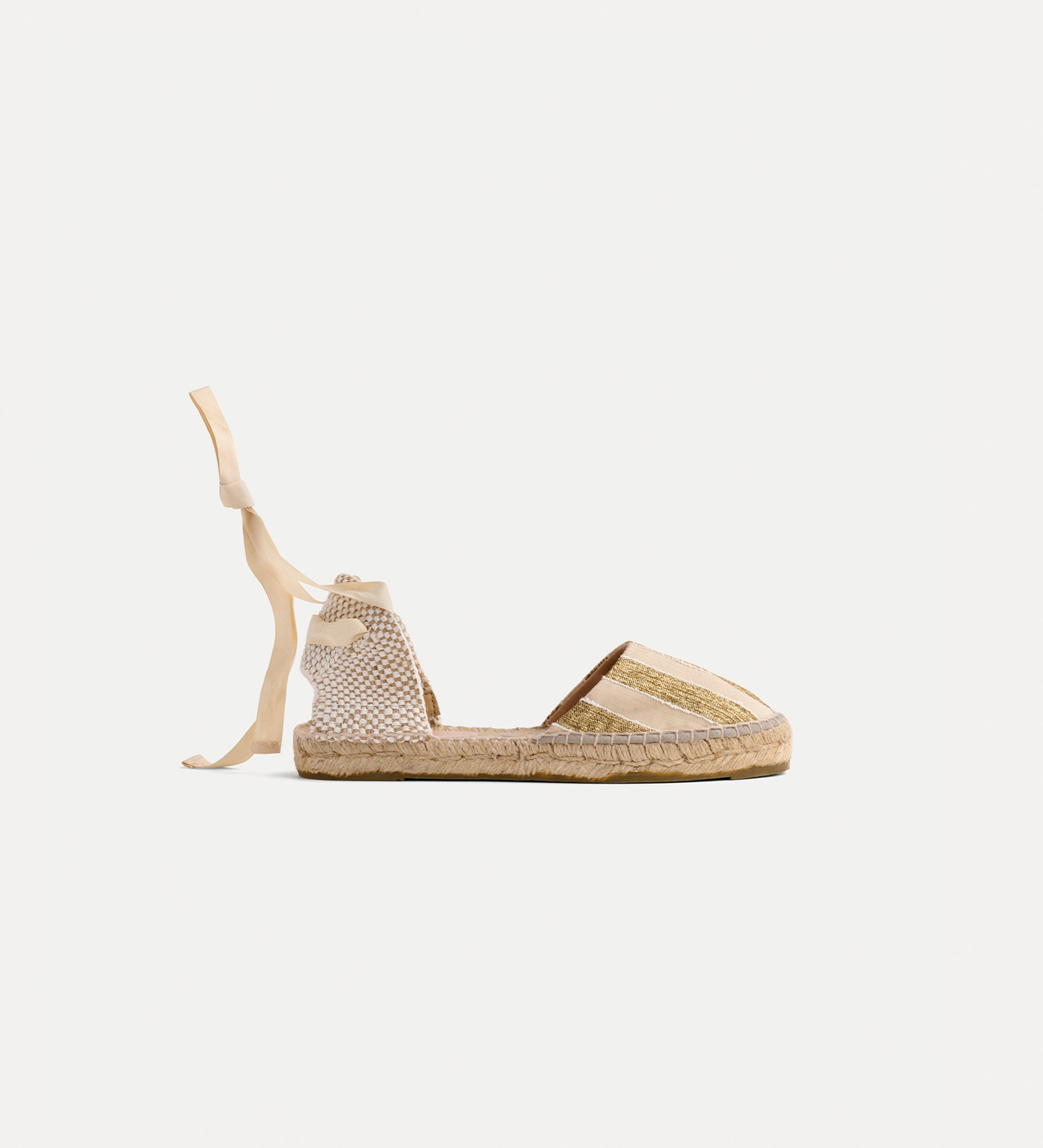 espadrilles in a lamé fabric | forte_forte