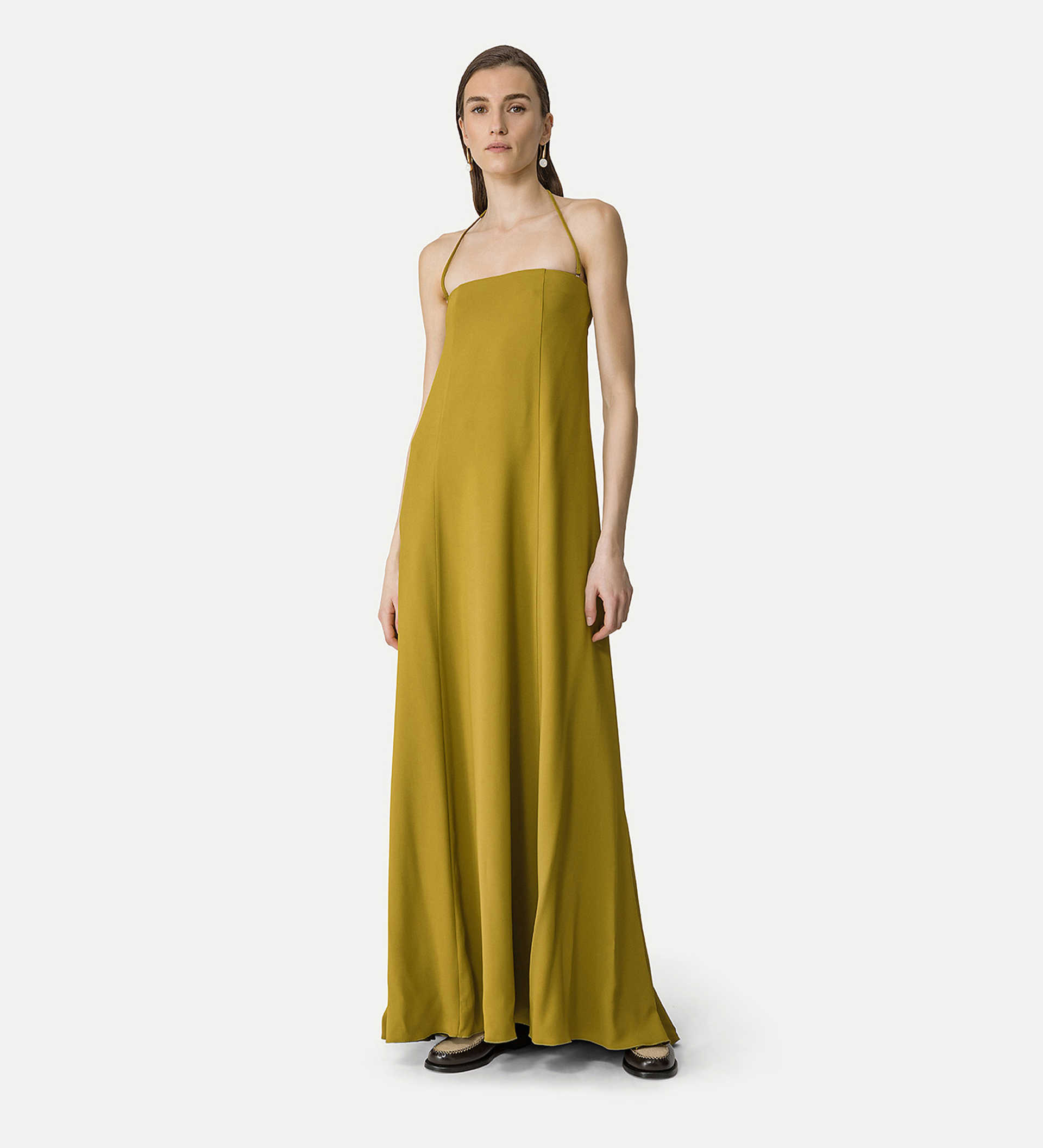 bustier dress in stretch crêpe cady | forte_forte