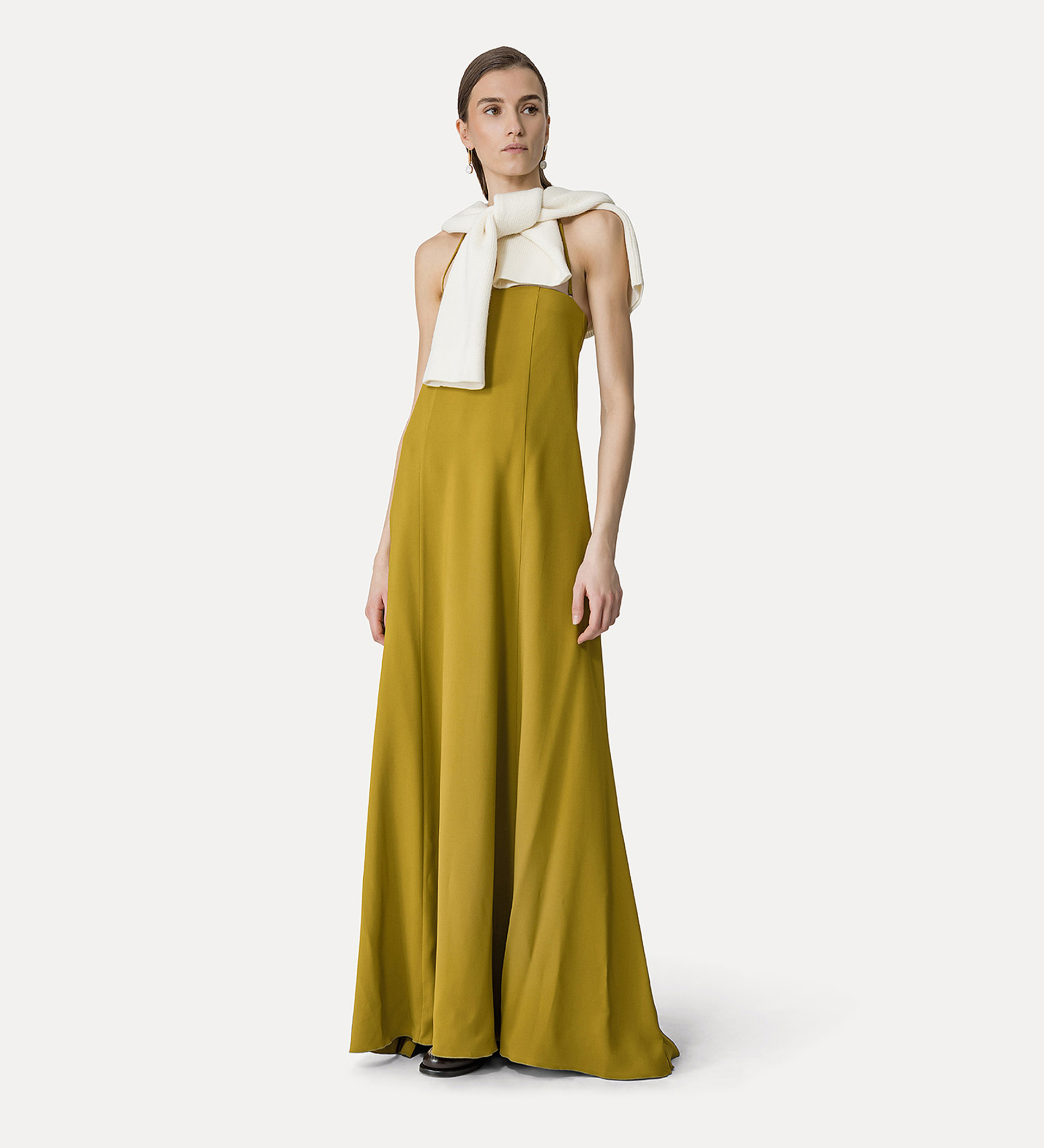 bustier dress in stretch crêpe cady | forte_forte
