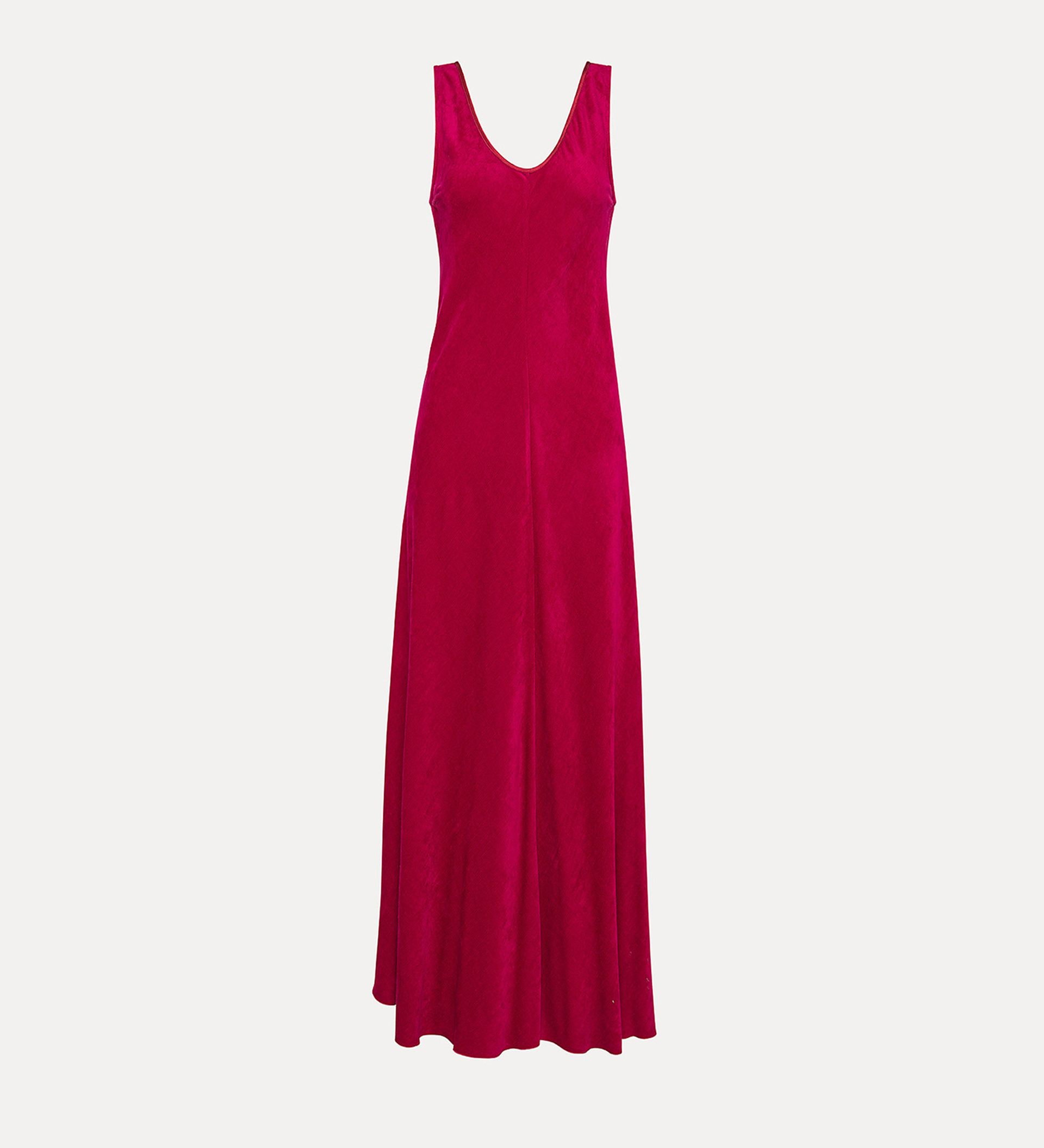 flared dress in fine matte needlecord velvet | forte_forte