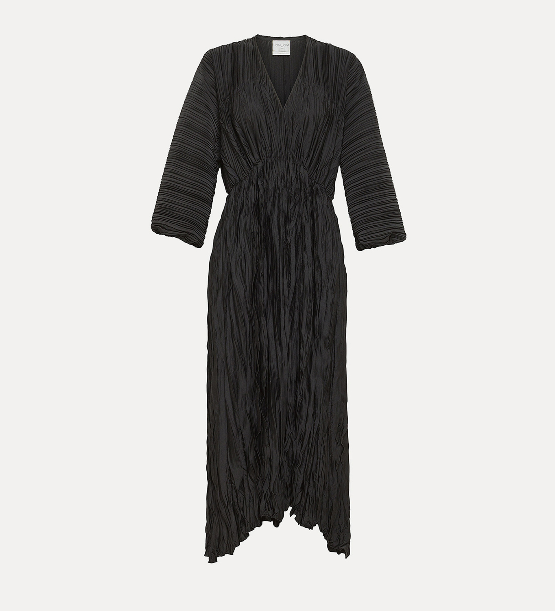 wrap dress in pleated crêpe | forte_forte