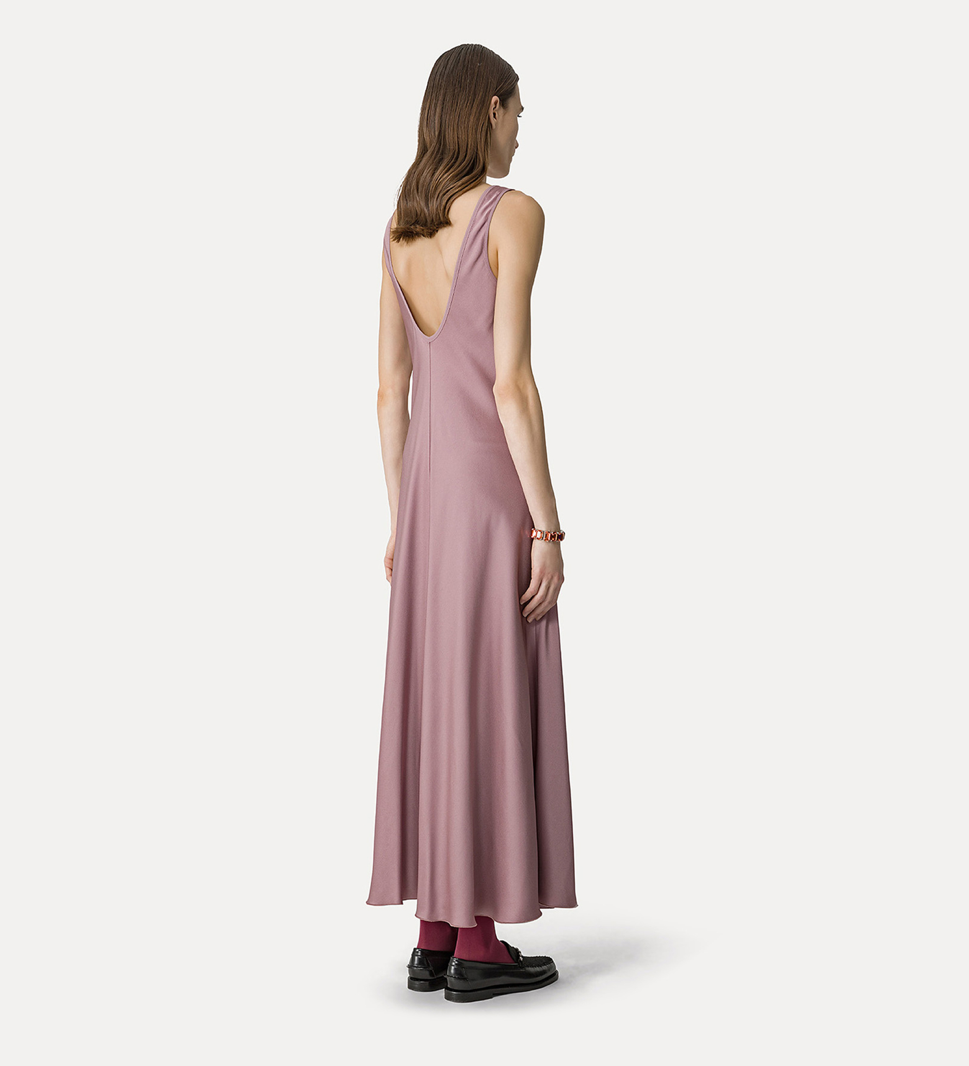 abito svasato in envers satin | forte_forte