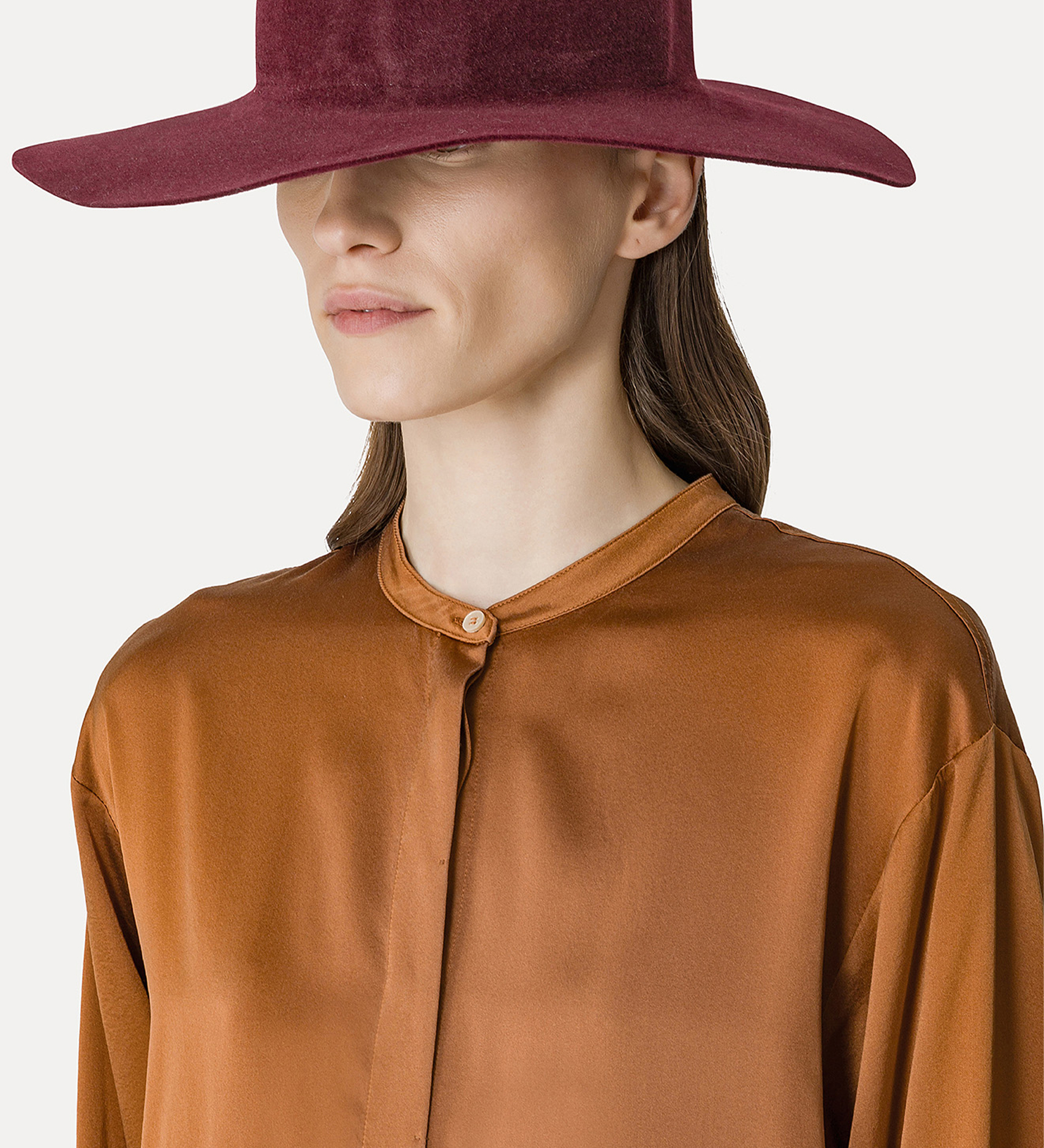 oversized shirt in stretch silk satin | forte_forte