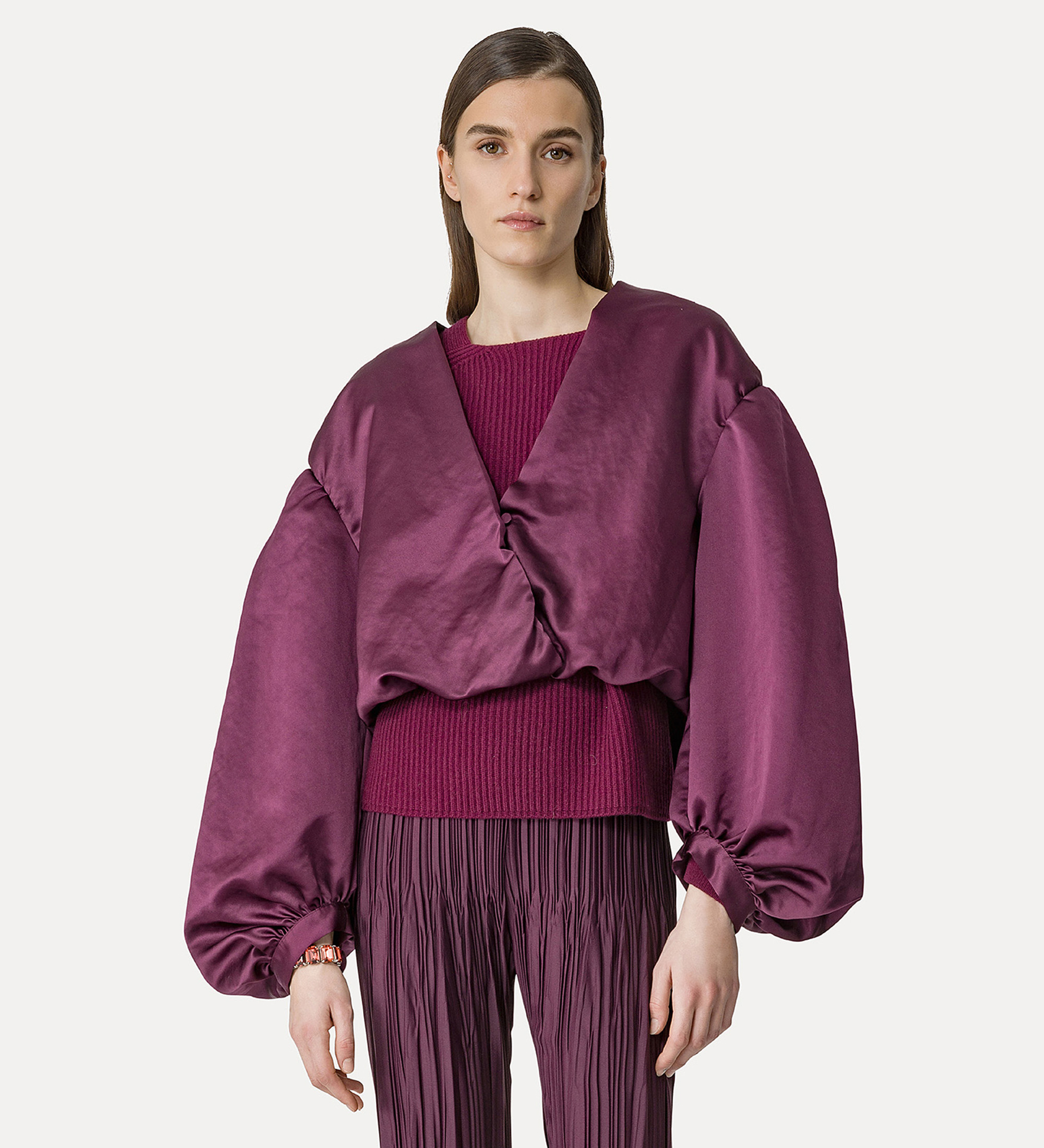 camicia a bolero in contemporary duchesse | forte_forte