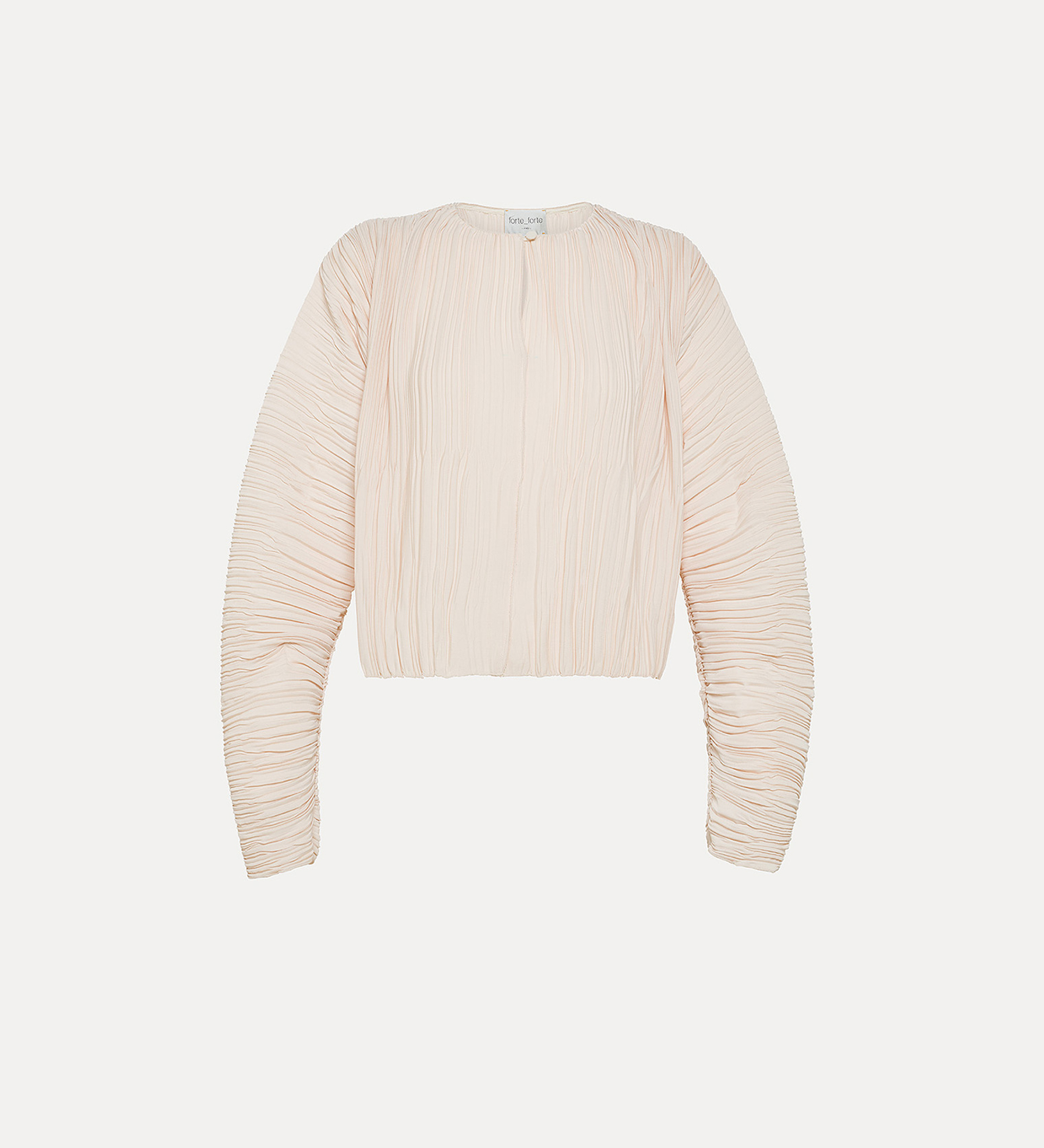 long–sleeve top in pleated crêpe | forte_forte