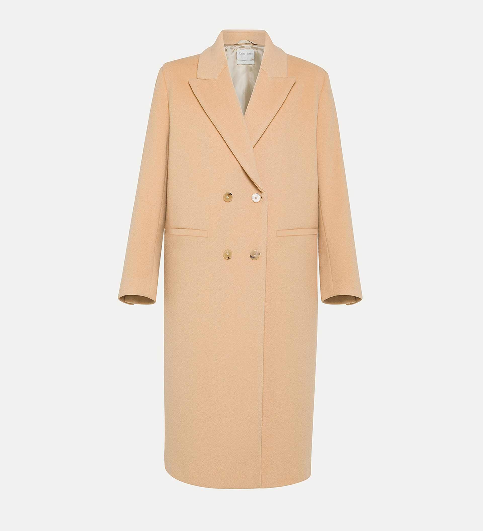 cappotto in panno velour di misto cashmere | forte_forte
