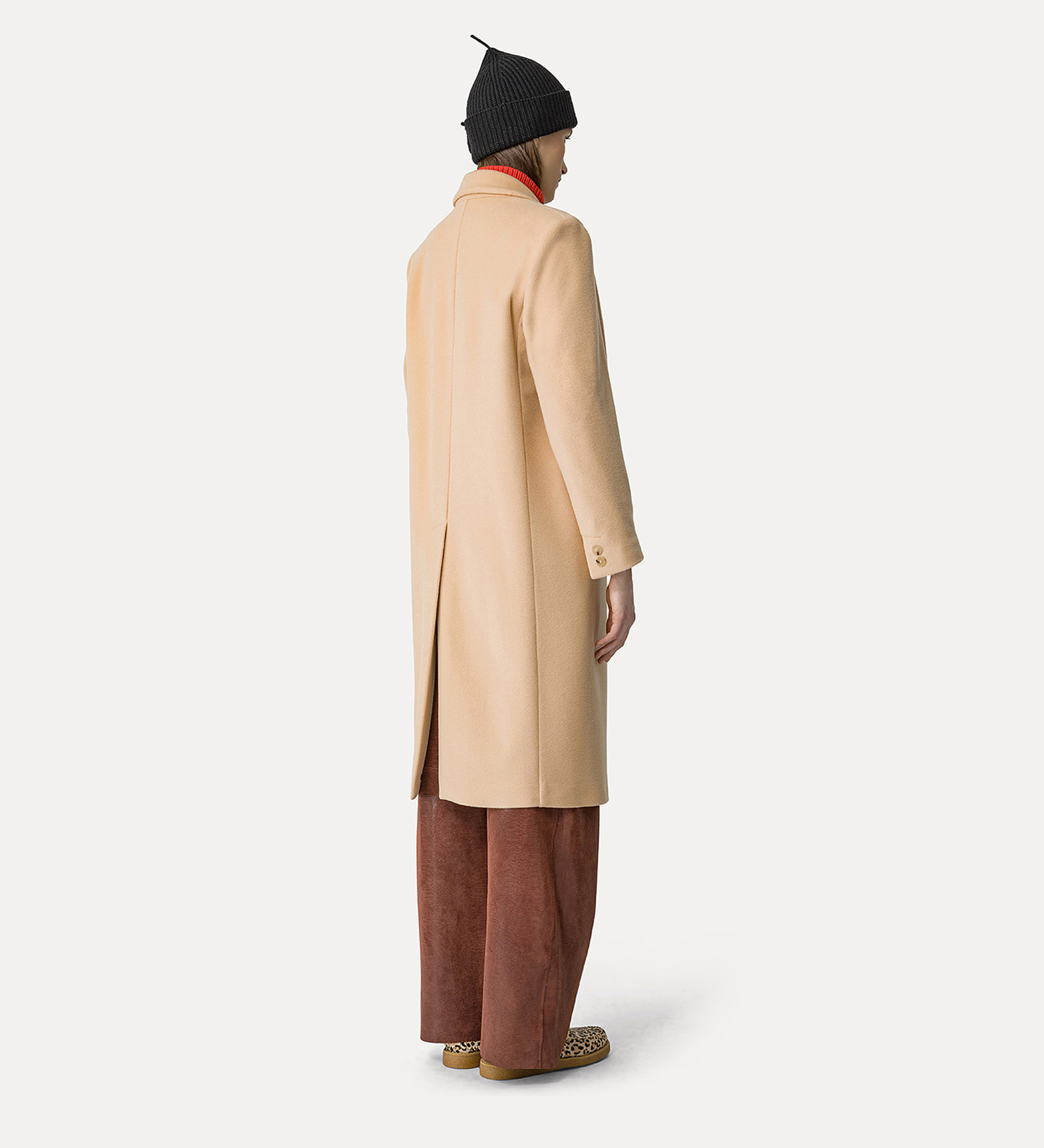 cappotto in panno velour di misto cashmere | forte_forte
