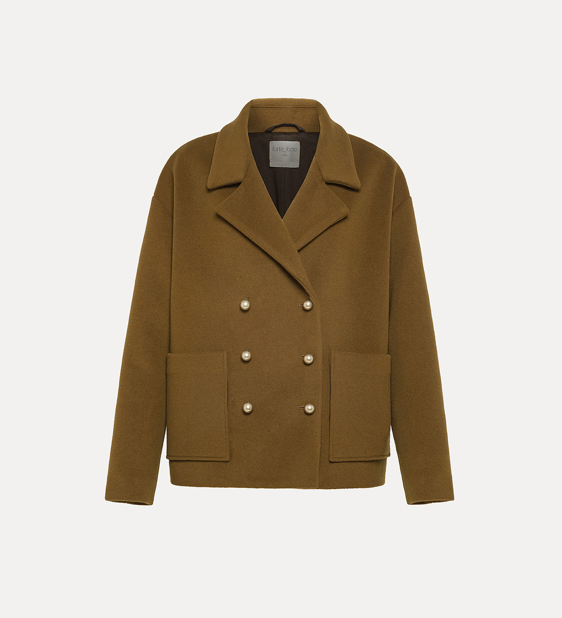peacoat in a cashmere–velour blend | forte_forte