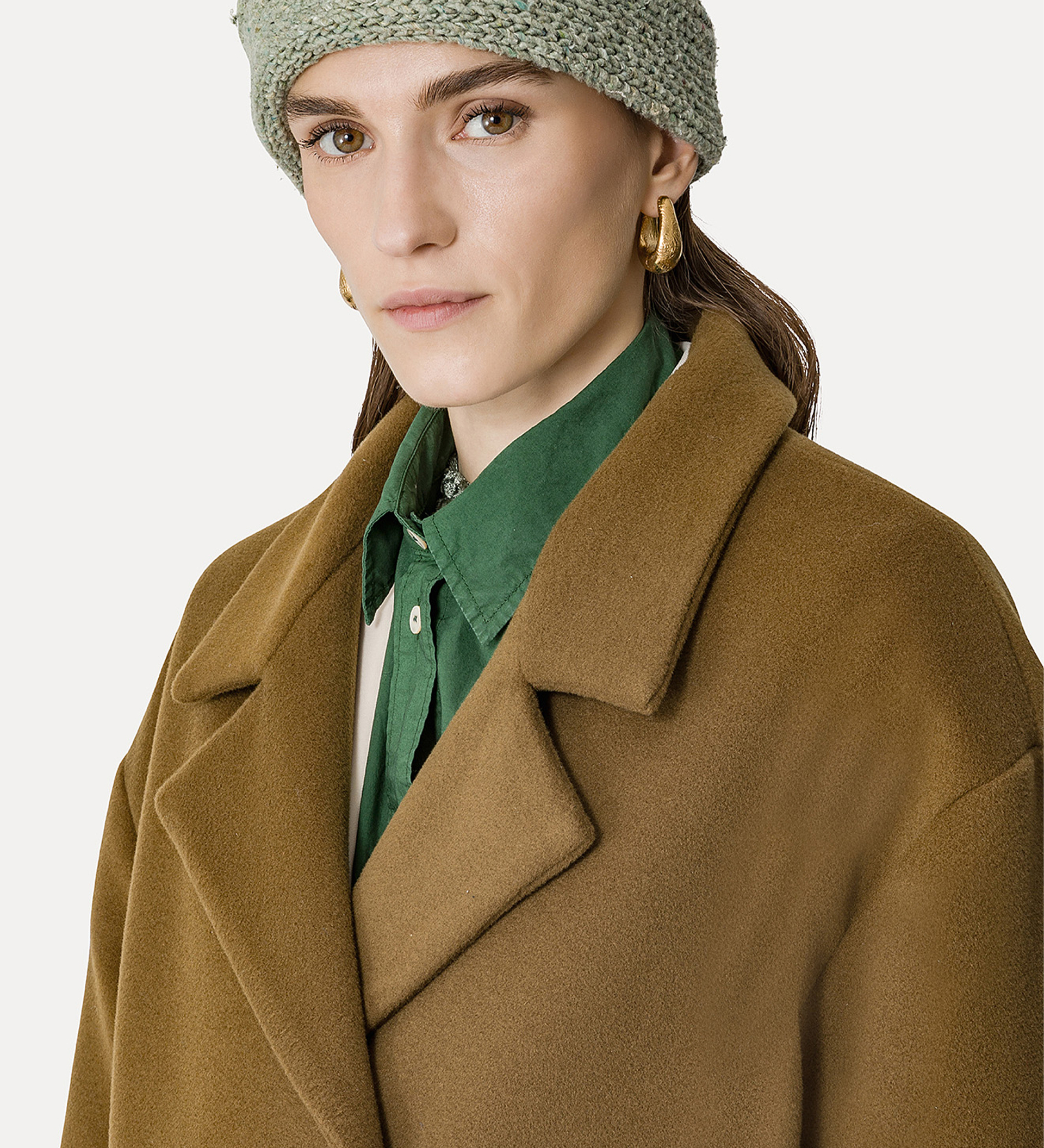peacoat in a cashmere–velour blend | forte_forte