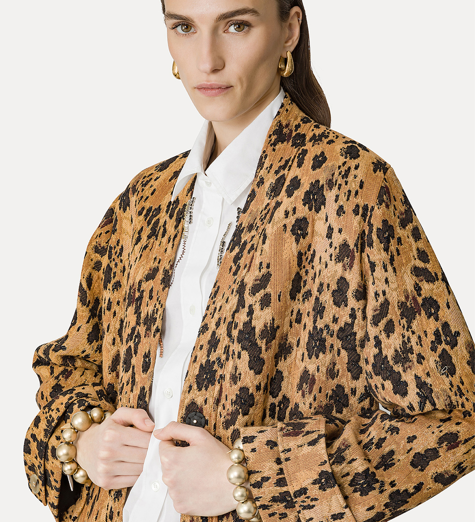 "les fleurs camou" jacquard coat | forte_forte