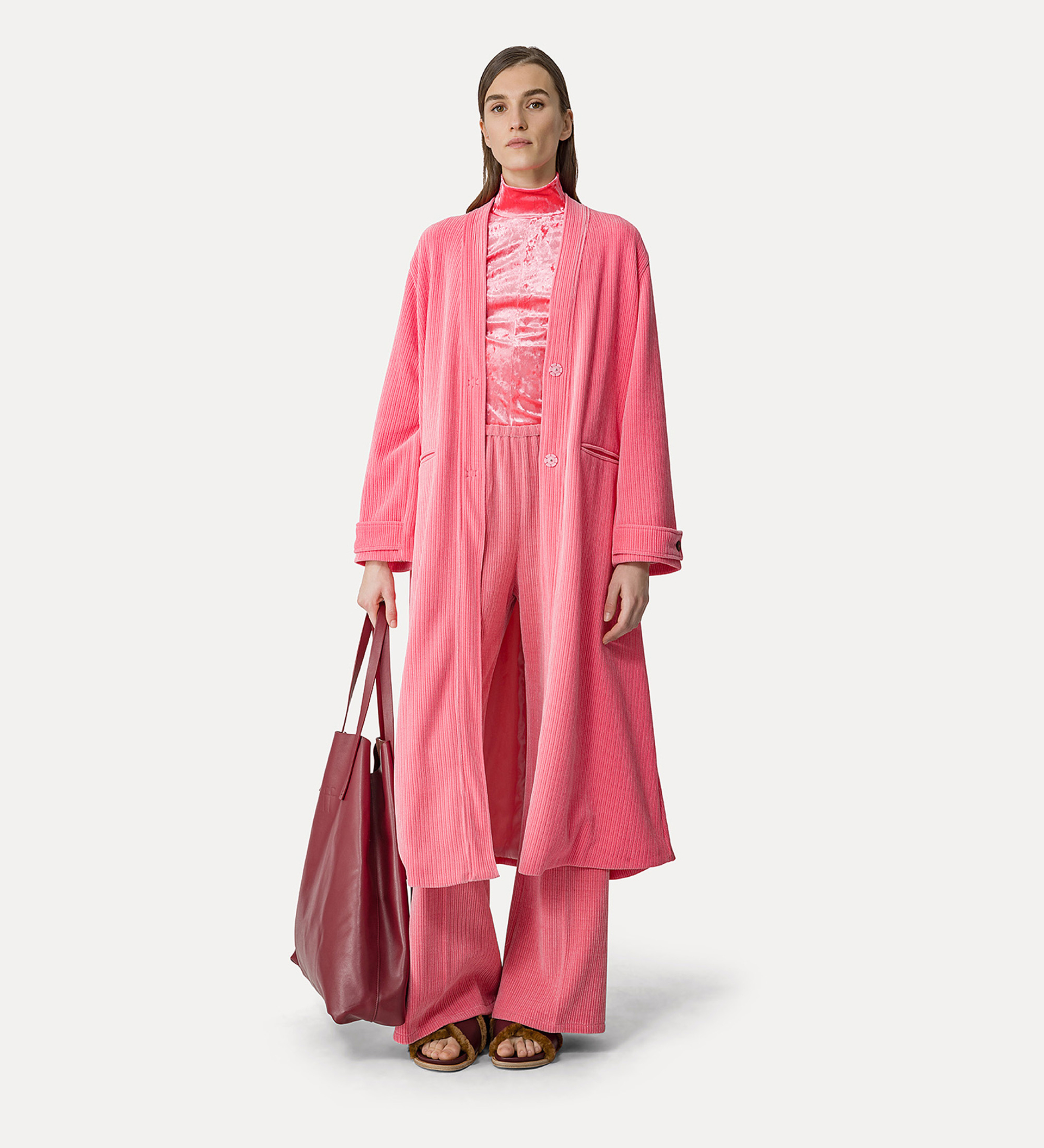 coat in corduroy–effect jersey | forte_forte