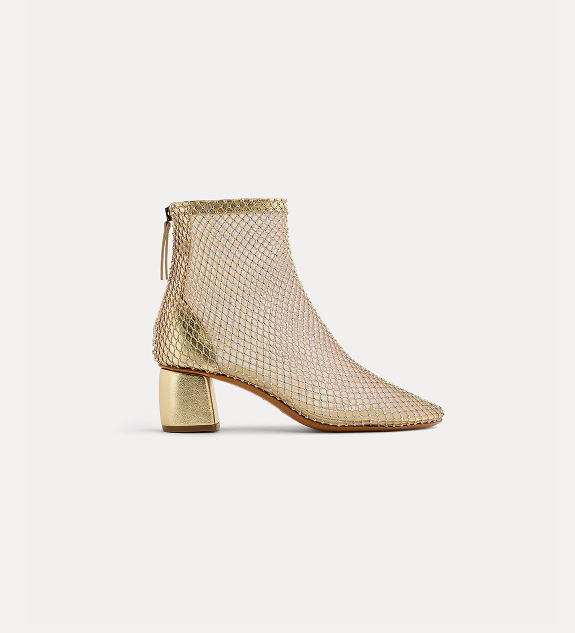chic mesh ankle boot with diamanté detailing | forte_forte