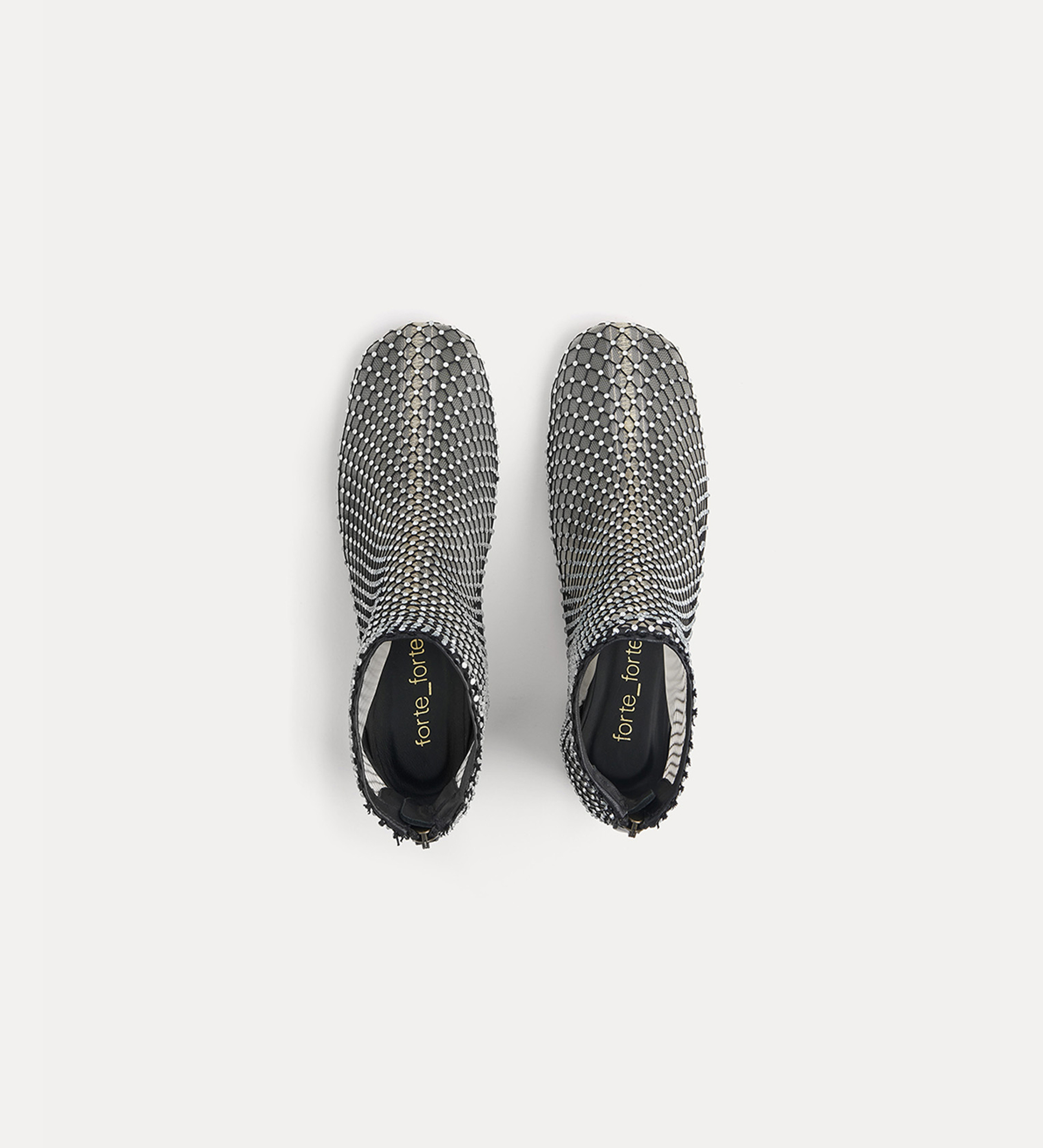 chic mesh ankle boot with diamanté detailing | forte_forte