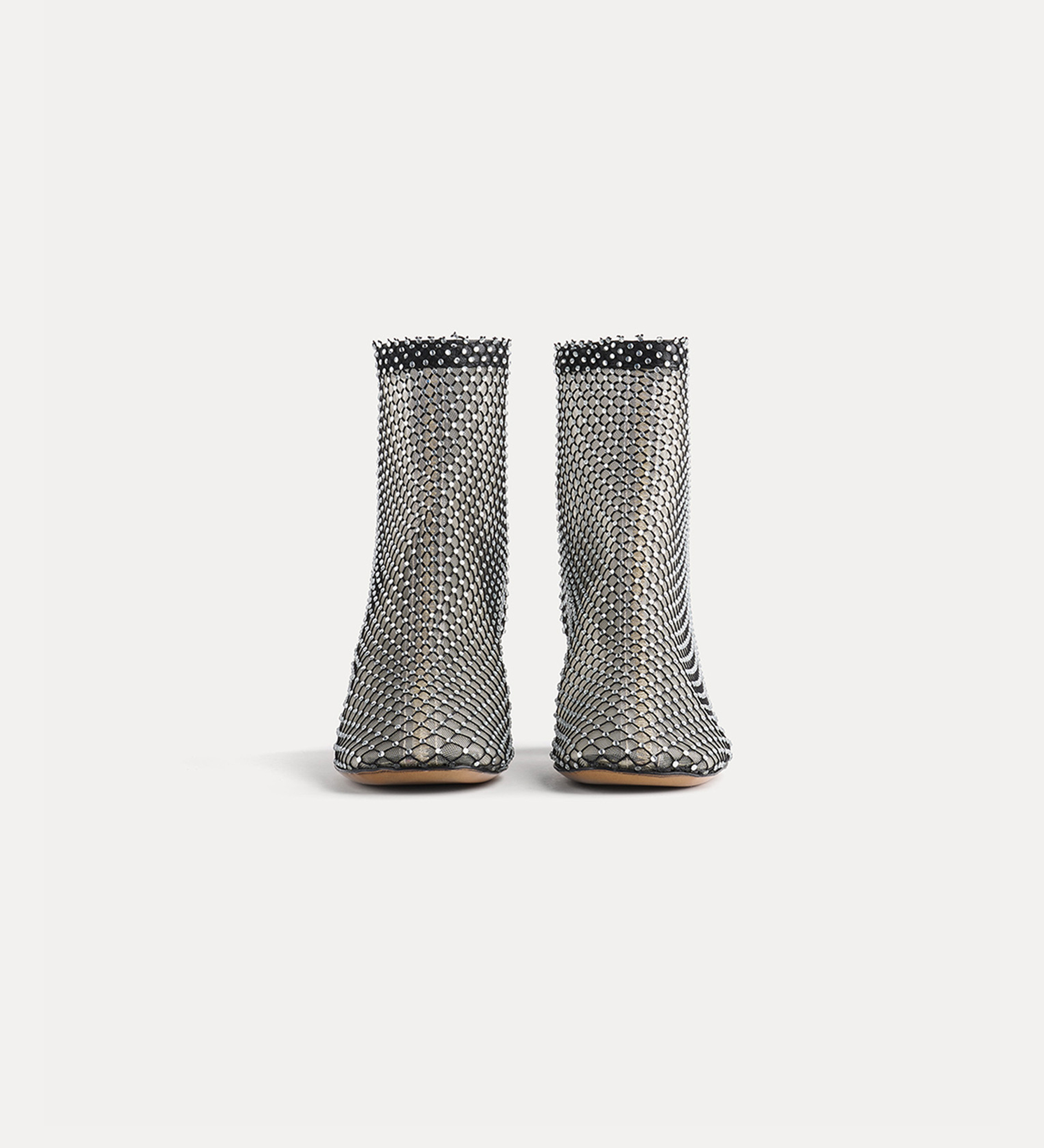 chic mesh ankle boot with diamanté detailing | forte_forte