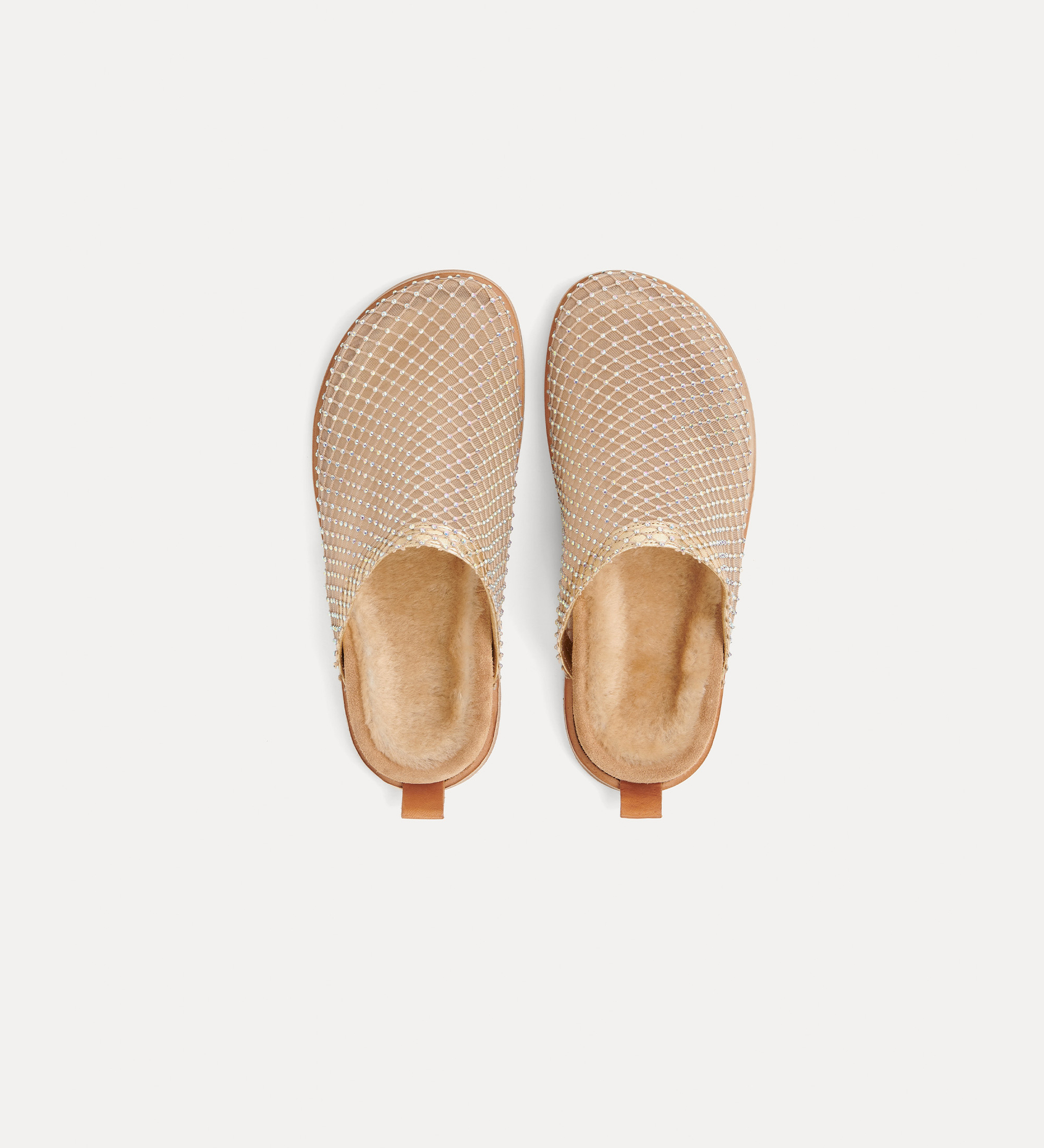 flat mesh mule with diamanté detailing | forte_forte