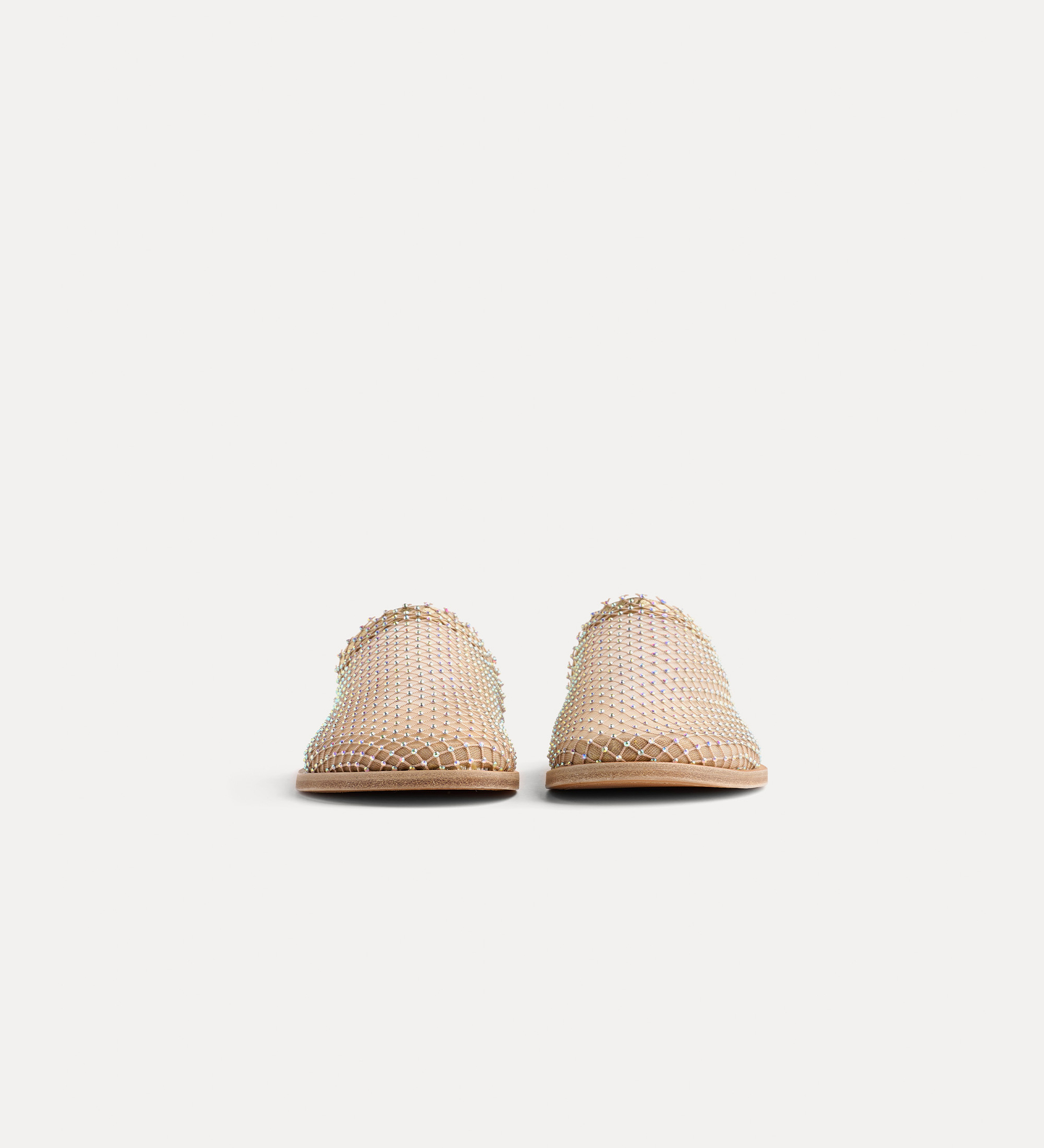 flat mesh mule with diamanté detailing | forte_forte