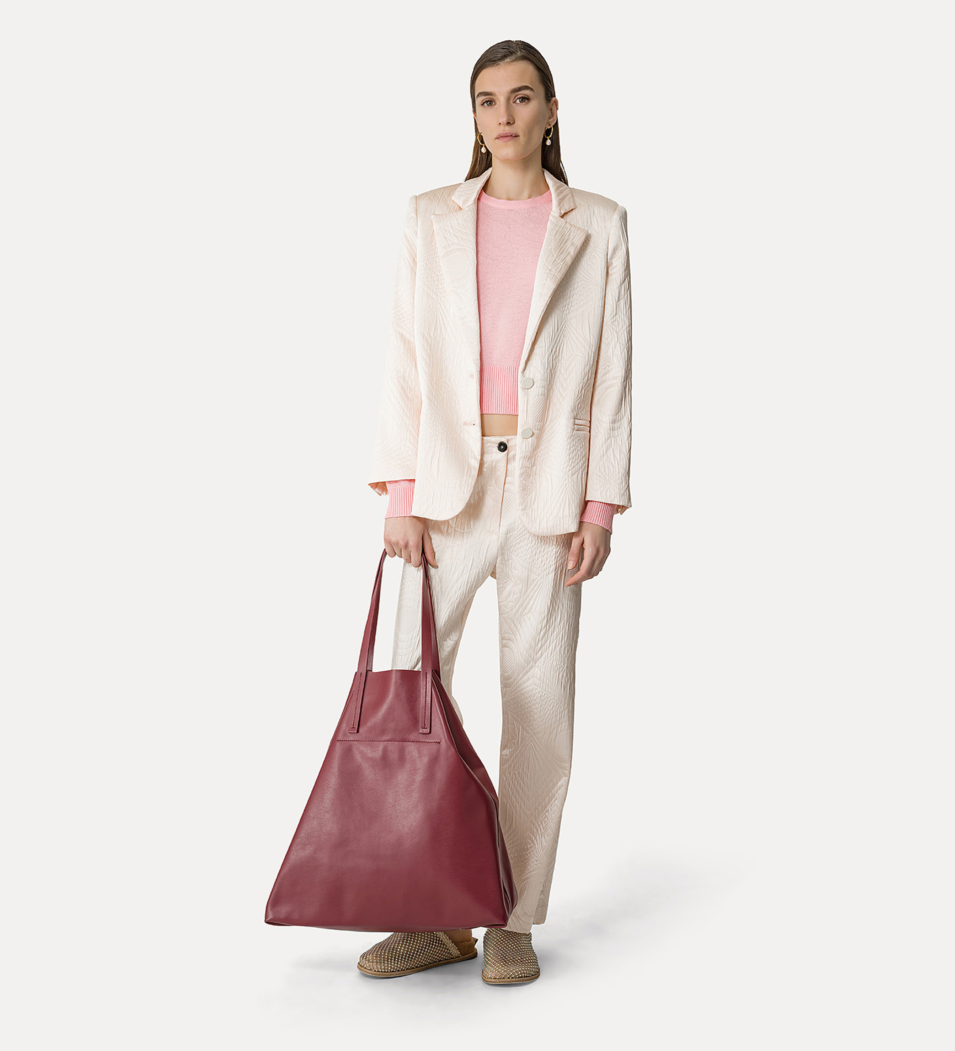 flat mesh mule with diamanté detailing | forte_forte