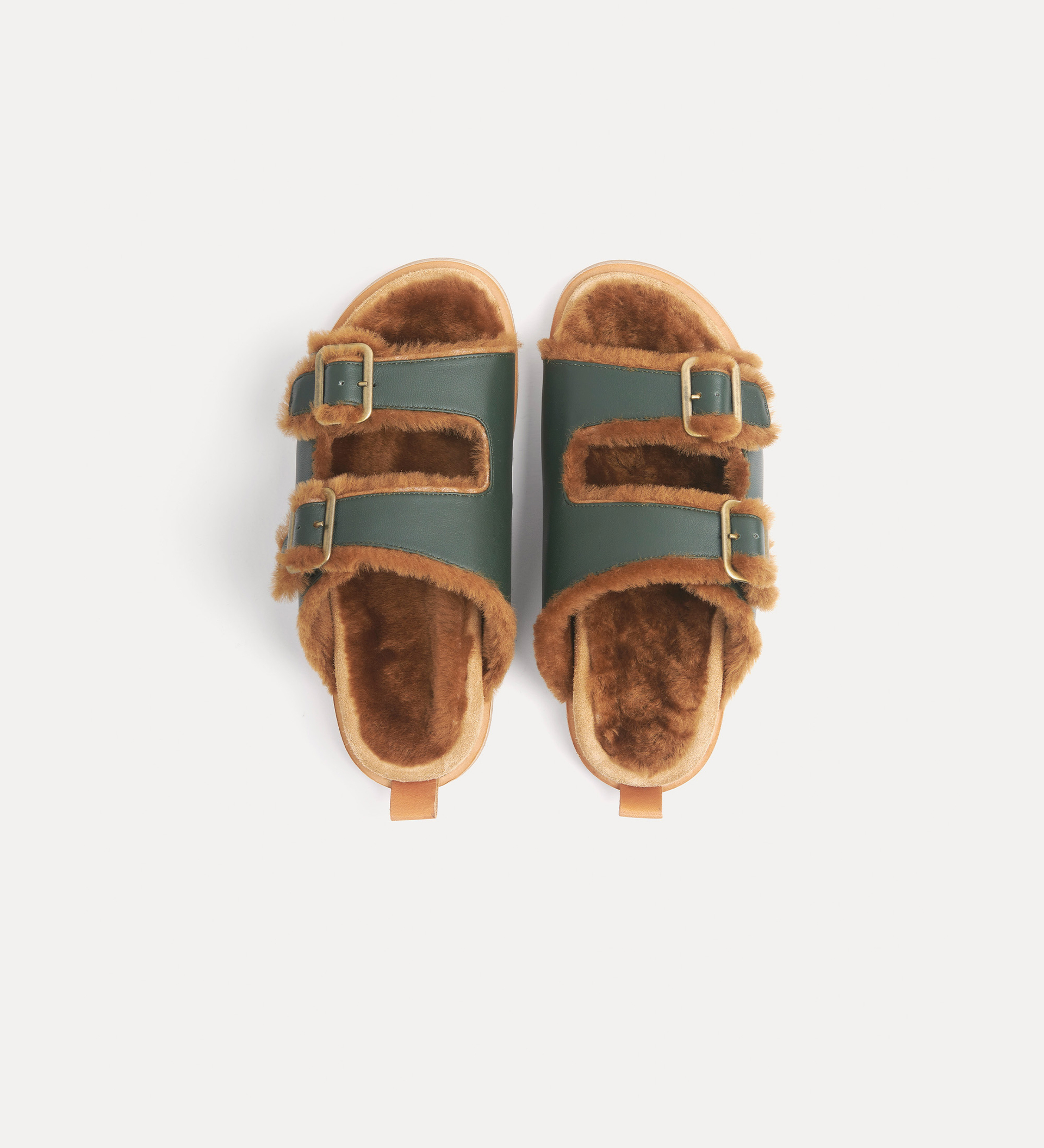 sandalo con fibbie in nappa | forte_forte