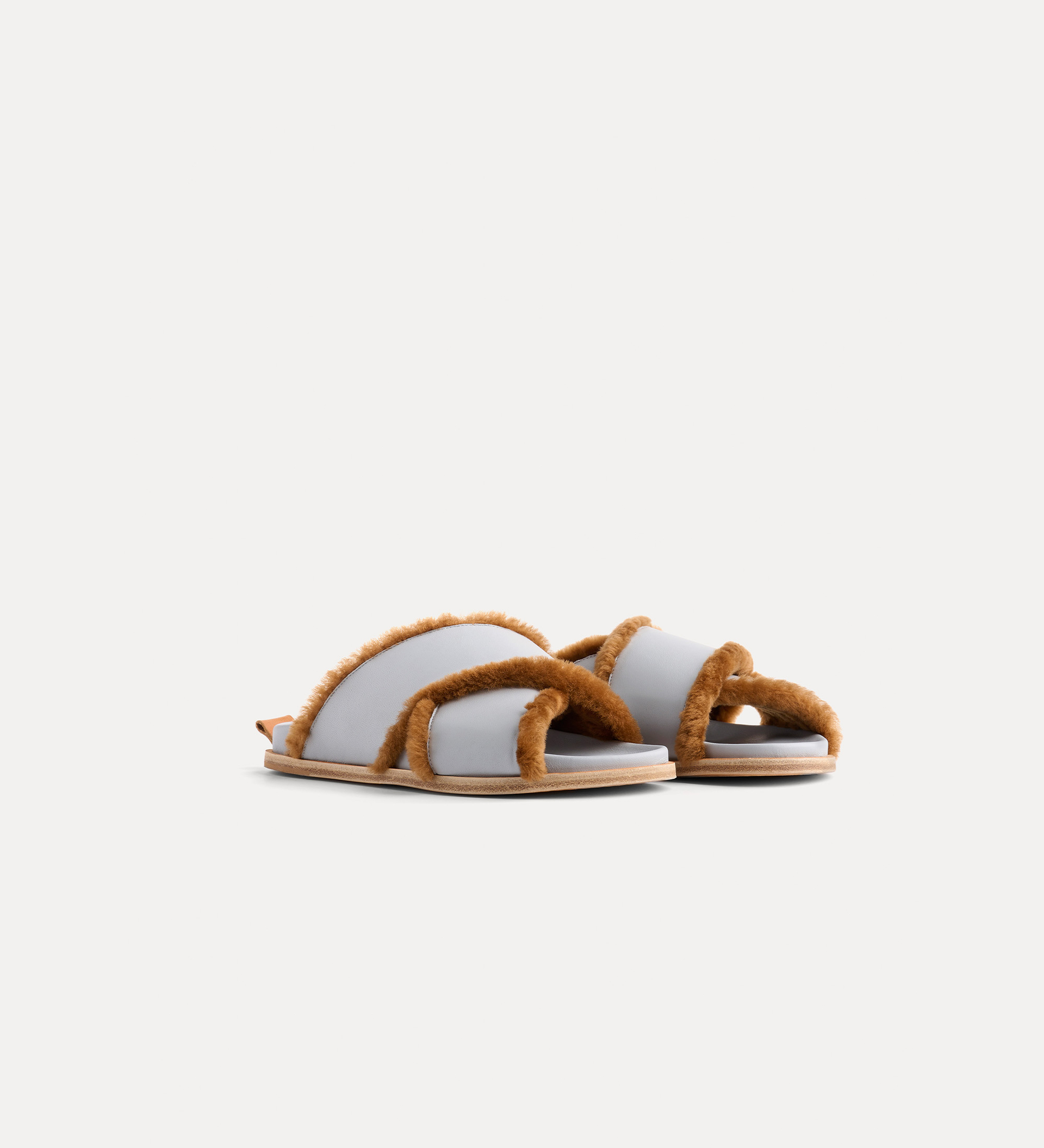 sandalo incrociato in nappa | forte_forte