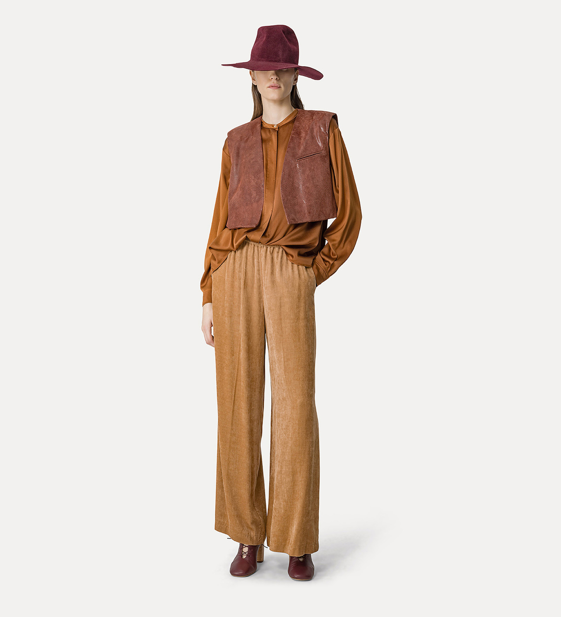 suede waistcoat with a lizard–skin pattern | forte_forte