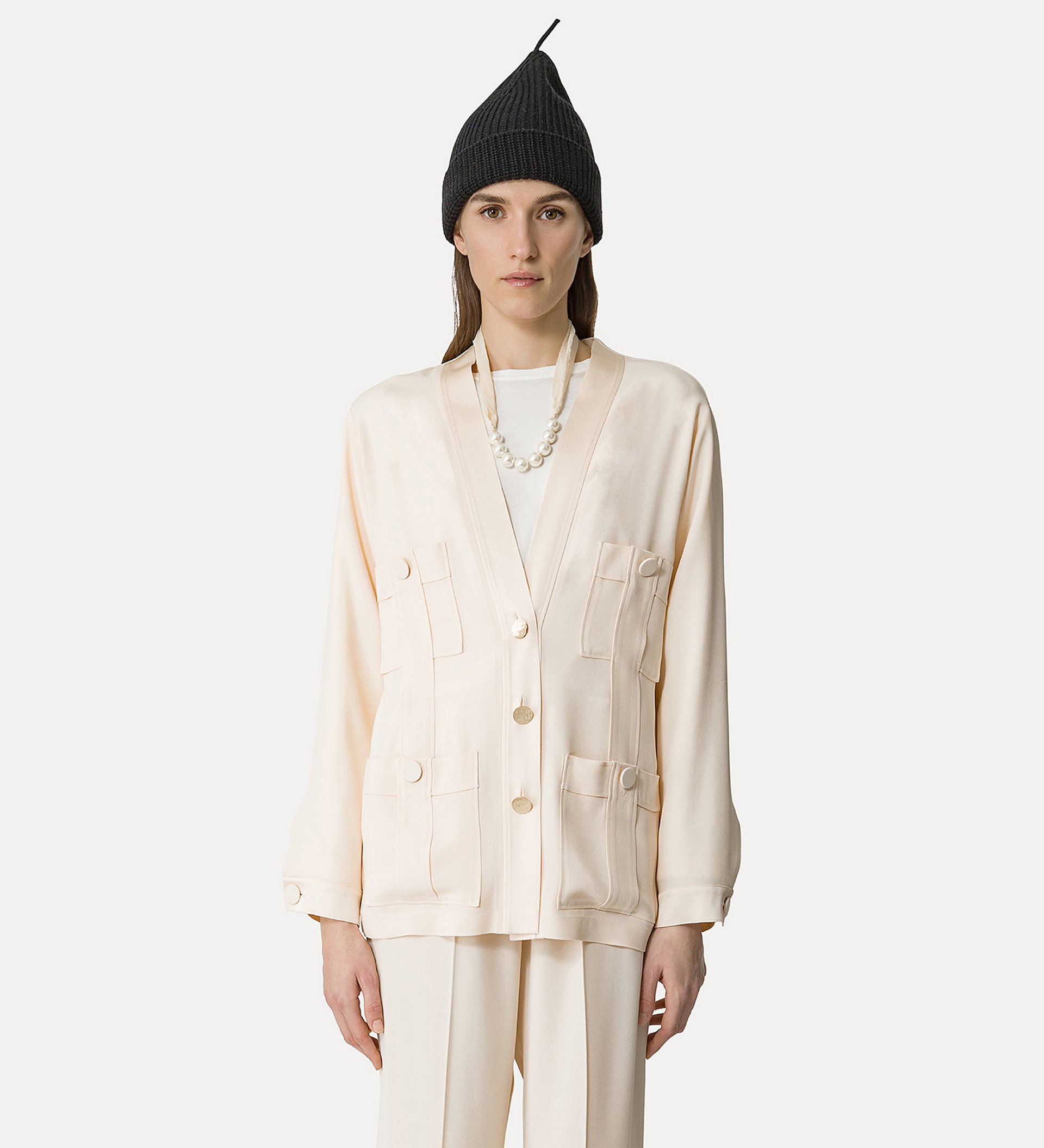 safari jacket in satin envers | forte_forte